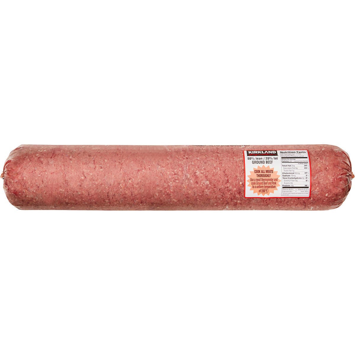 FINE GROUND BEEF TUBES 90% LEAN / 10% FAT PER LB