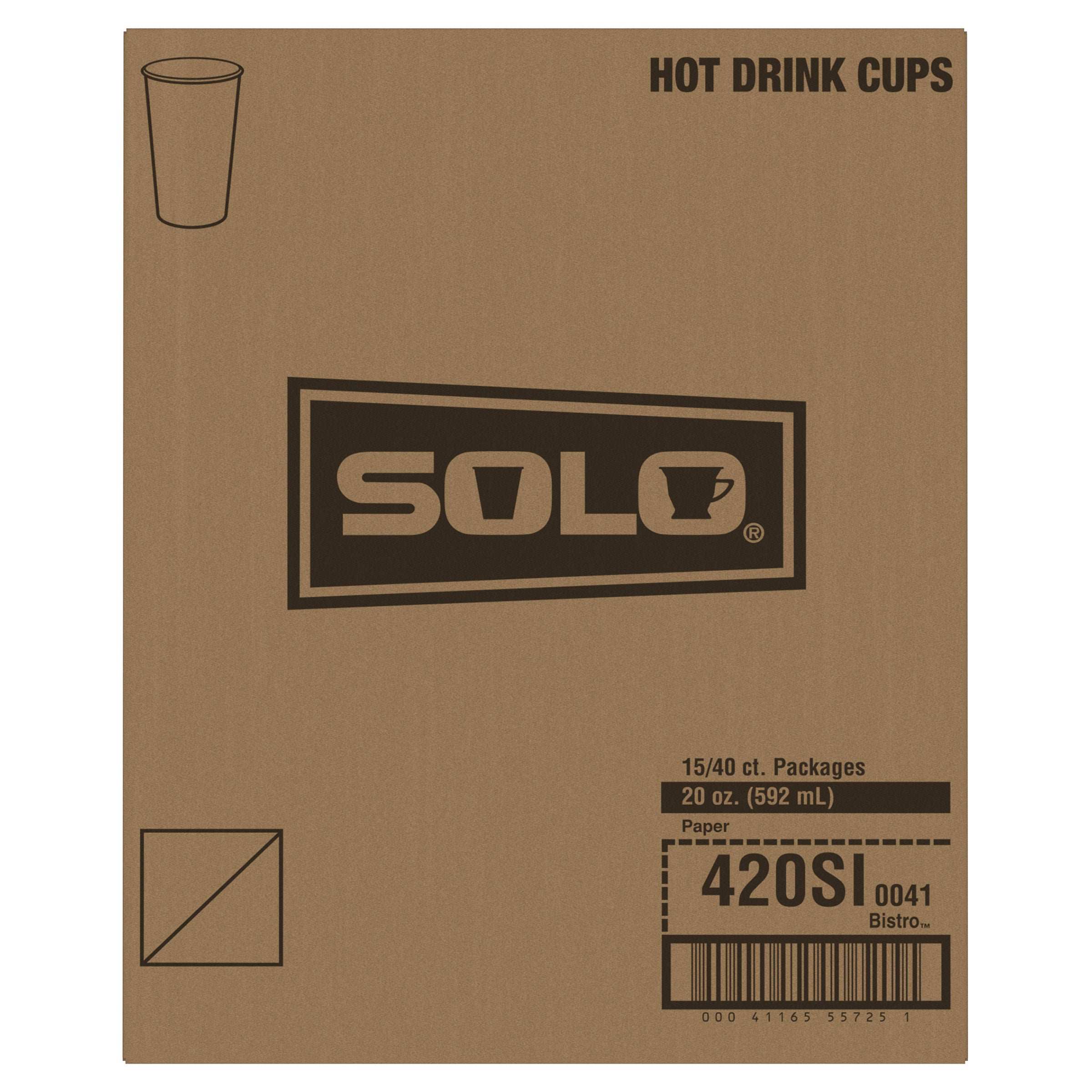 SOLO BISTRO HOT CUP 20 OZ 600 CT