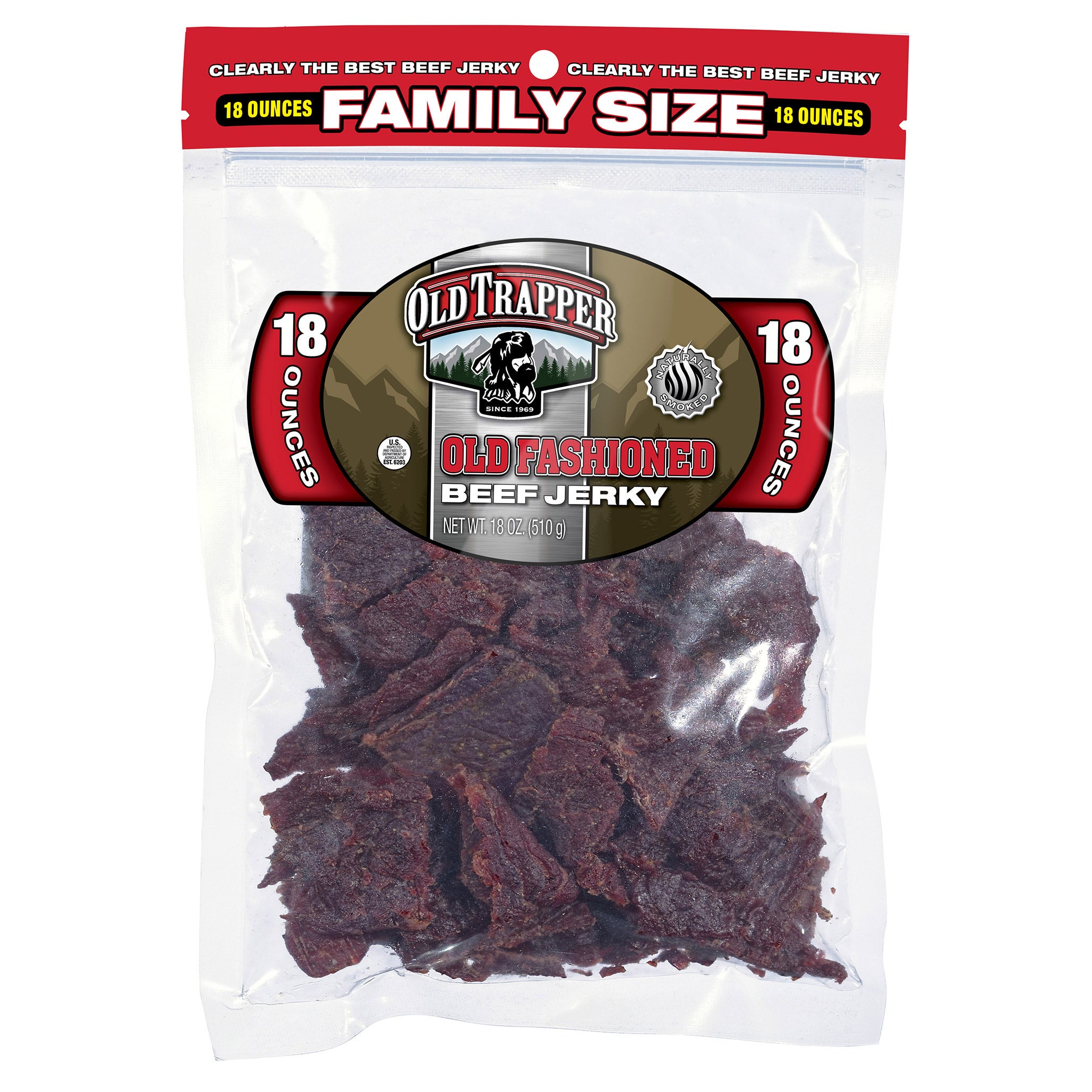 OLD TRAPPER OLD FASHION BEEF JERKY 18 OZ