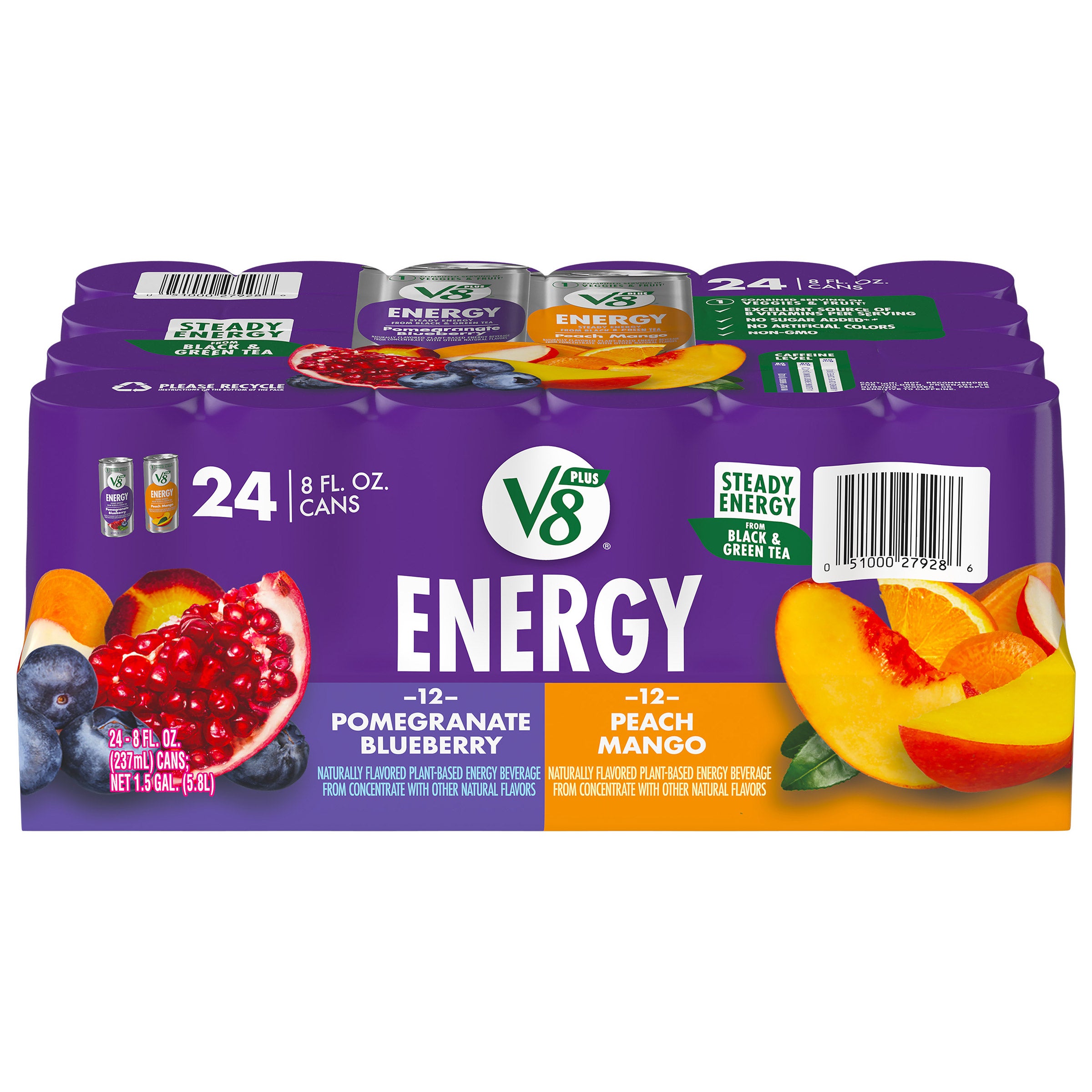 V8 PLUS ENERGY VARIETY 24/8 OUNCE CANS - Image 1
