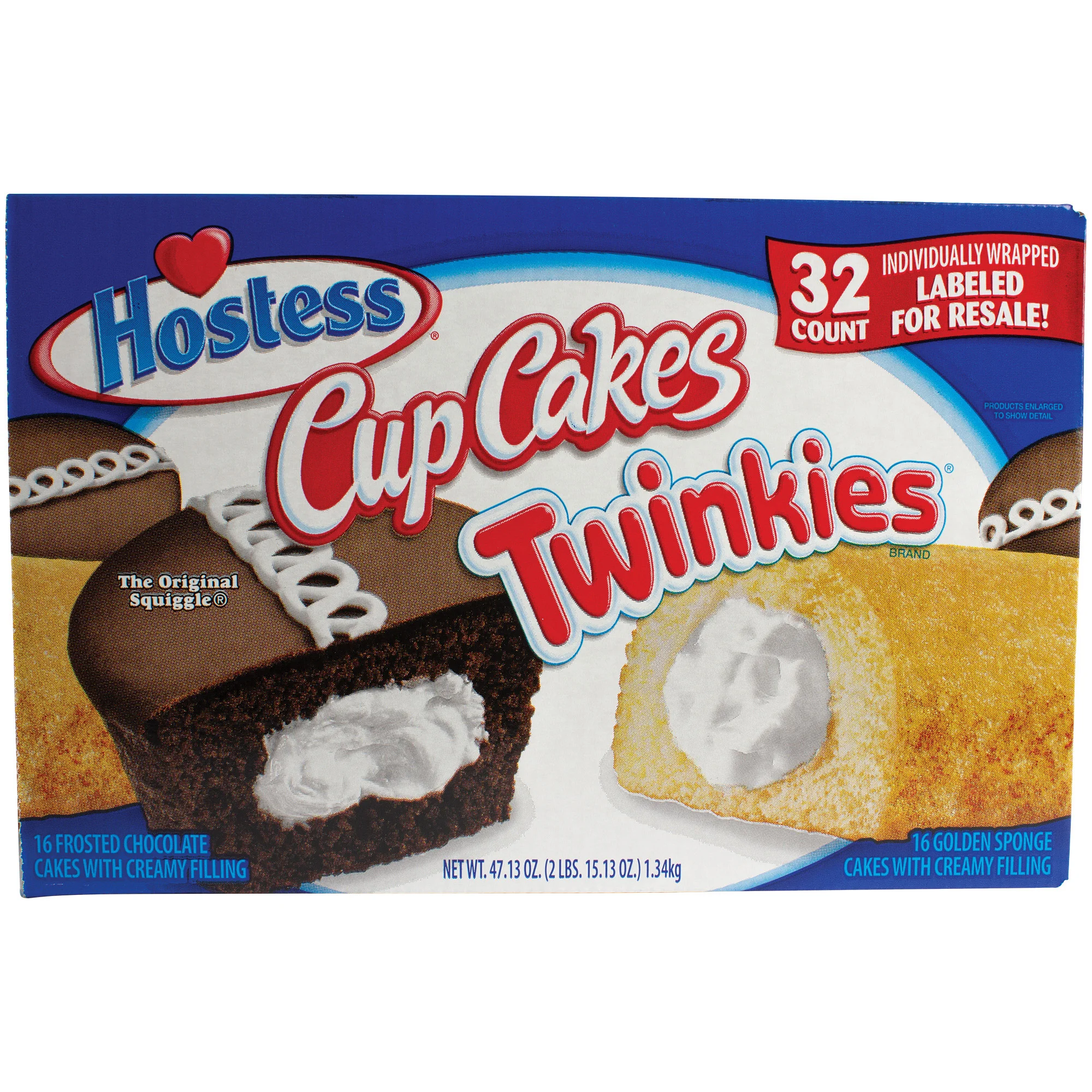 HOSTESS CUPCAKES & TWINKIES 32 COUNT