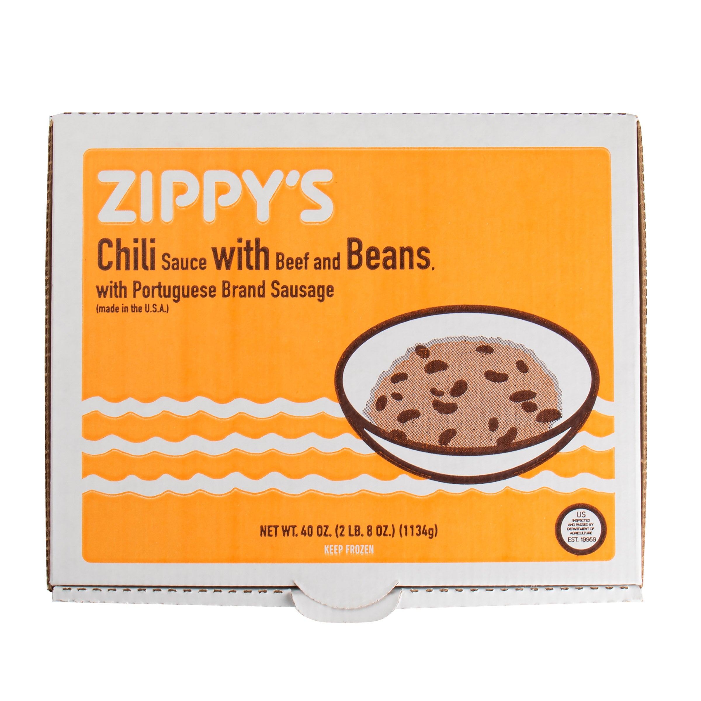ZIPPY'S FROZEN WHOLE BEAN CHILI 2.5 LBS