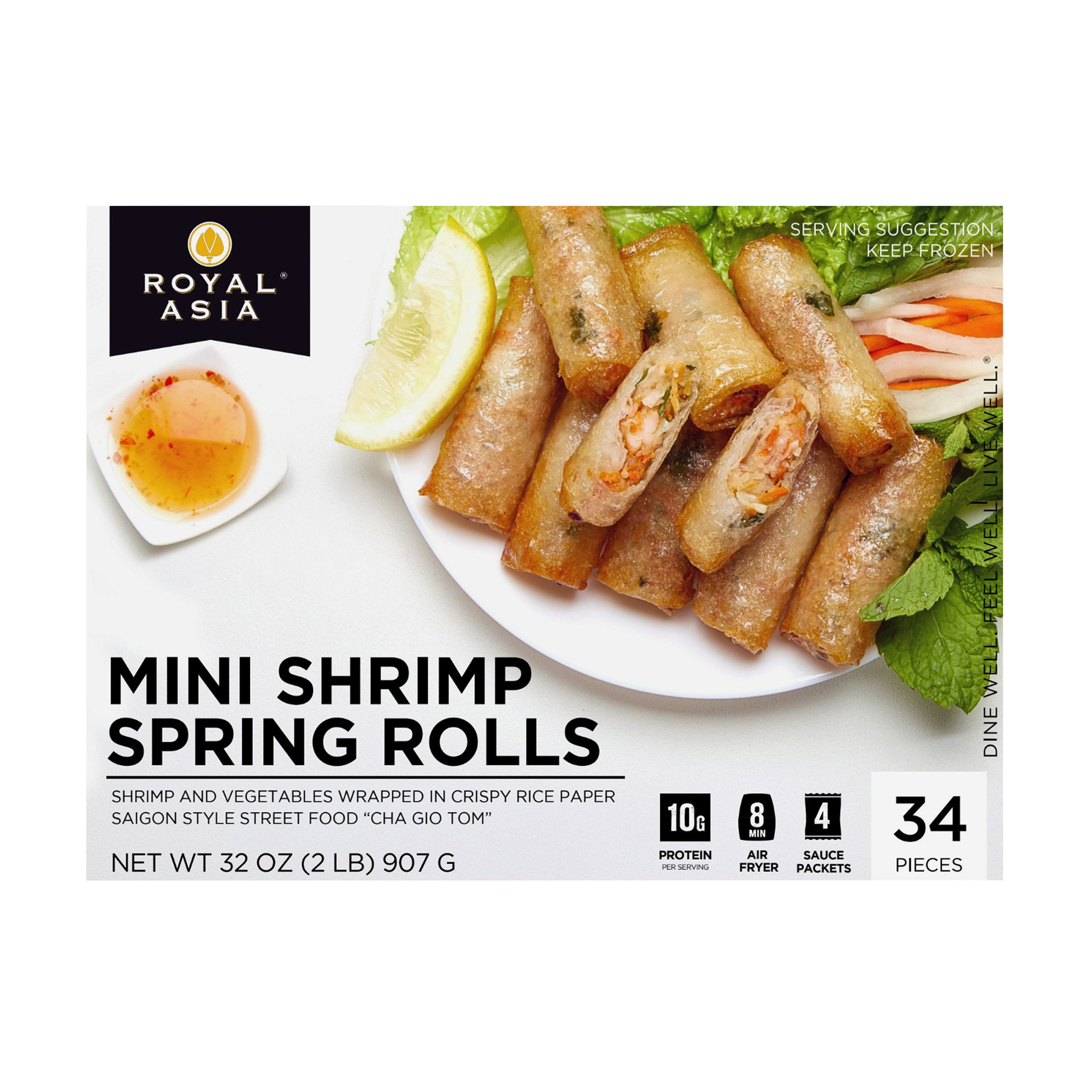 ROYAL ASIA SHRIMP SPRING ROLLS 34 CT (2LBS)