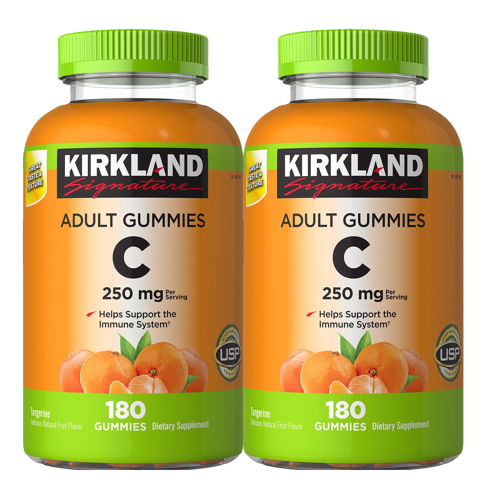 KIRKLAND SIGNATURE ADULT VITAMIN C GUMMIES 250 MG 2X180CT - Image 1