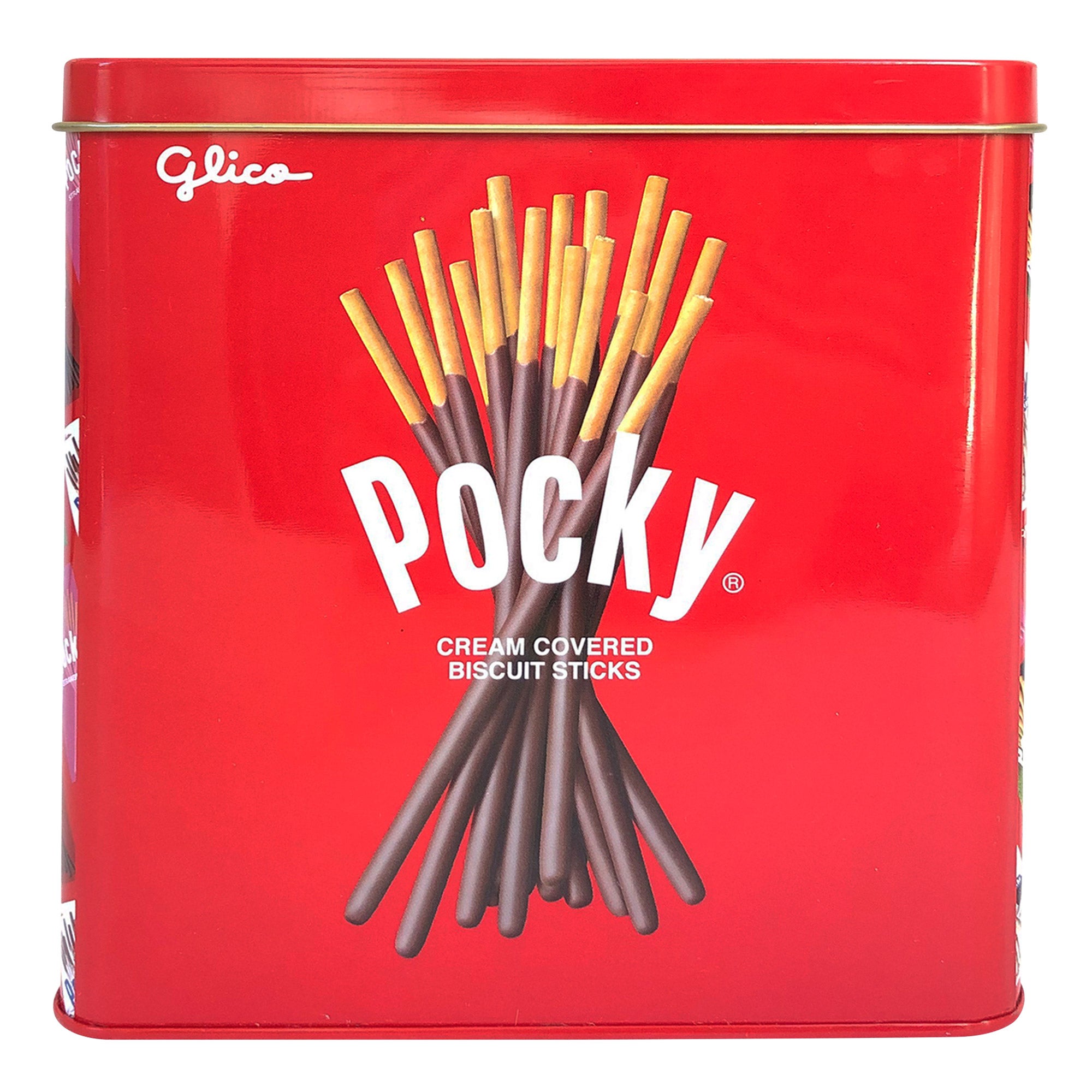 POCKY CHOCOLATE HOLIDAY GIFT TIN 12 COUNT 1.41 OUNCES