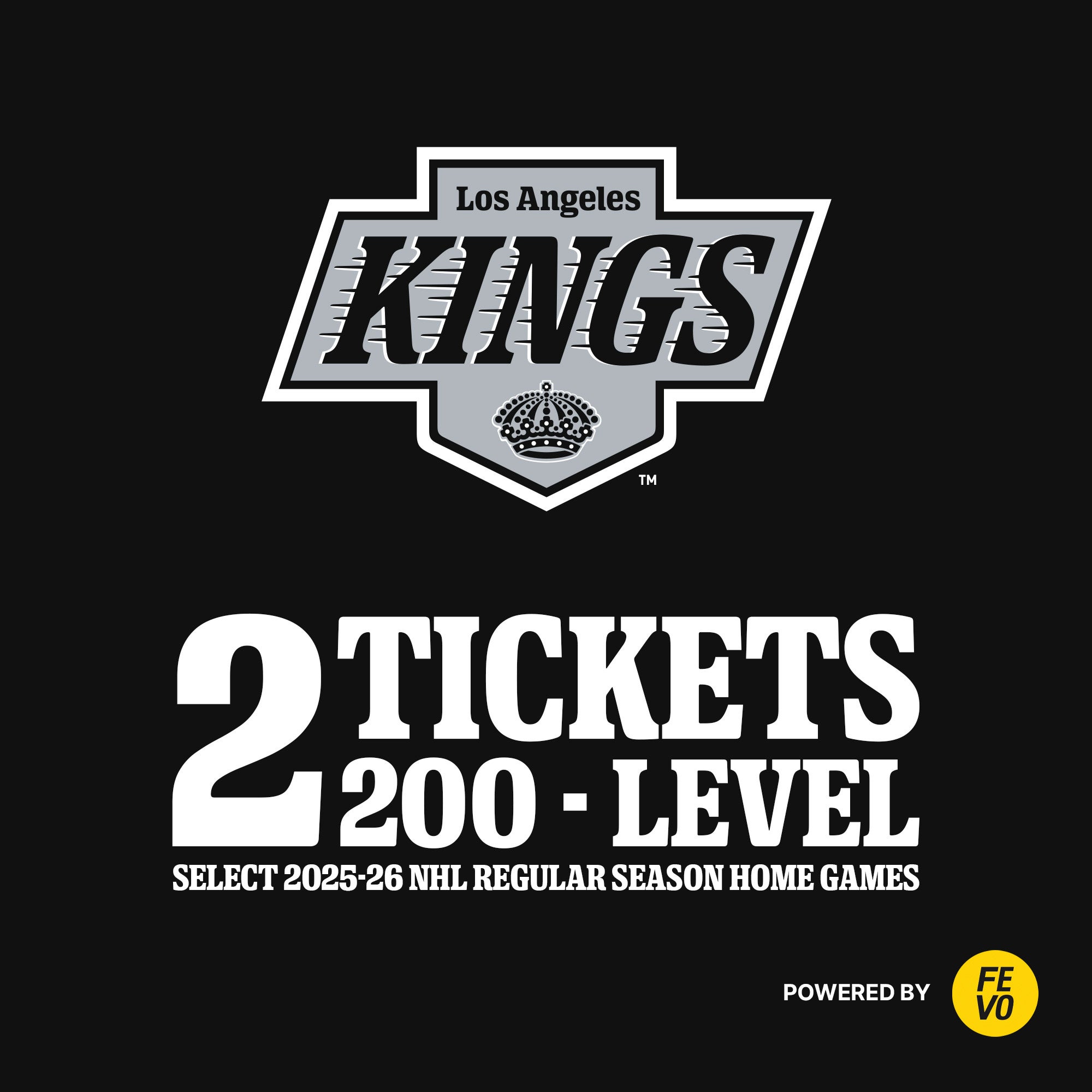 LA KINGS TWO 200 LEVEL TICKETS ITEM IS NON-REFUNDABLE