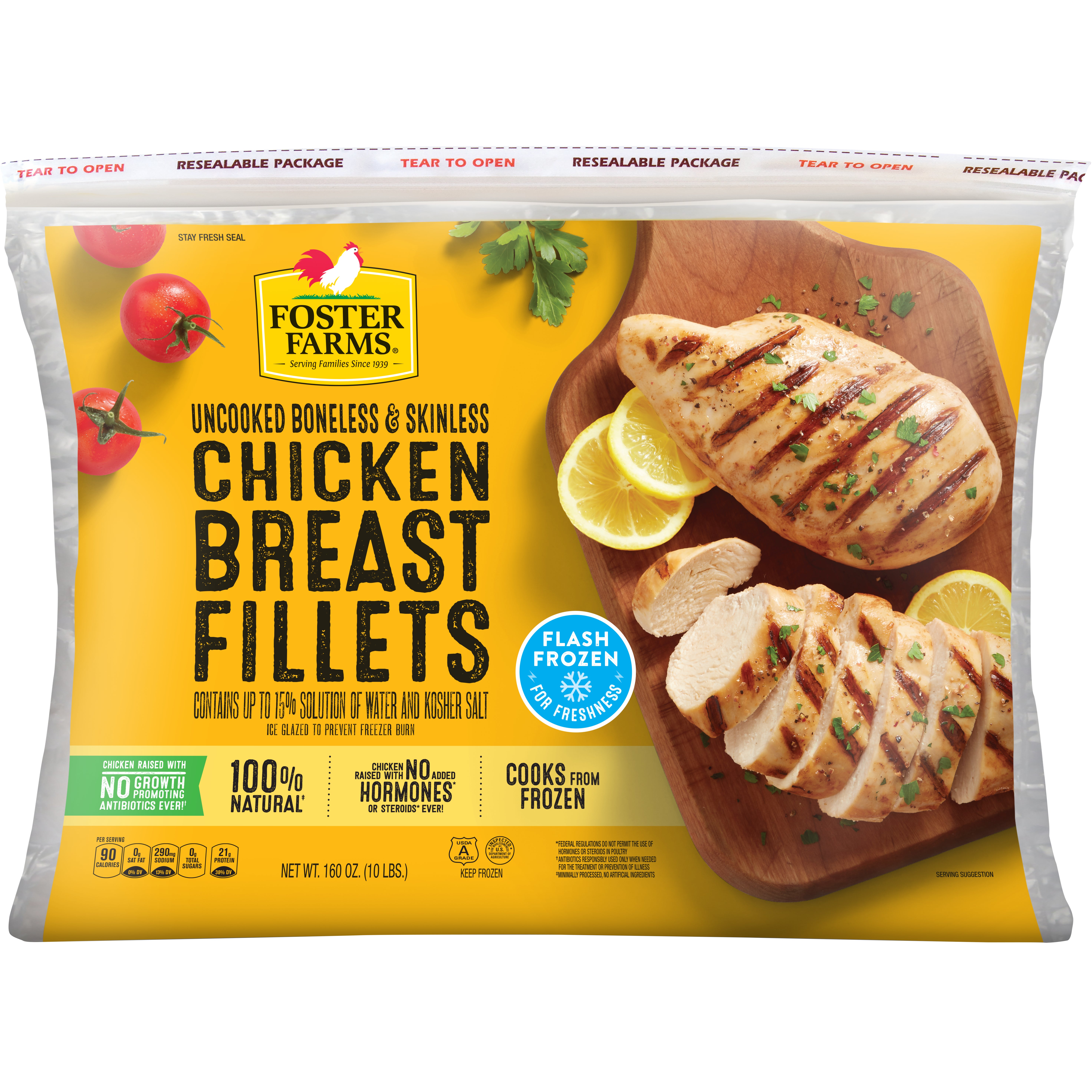FOSTER FARMS CHICKEN BREAST 10 POUNDS - Image 1