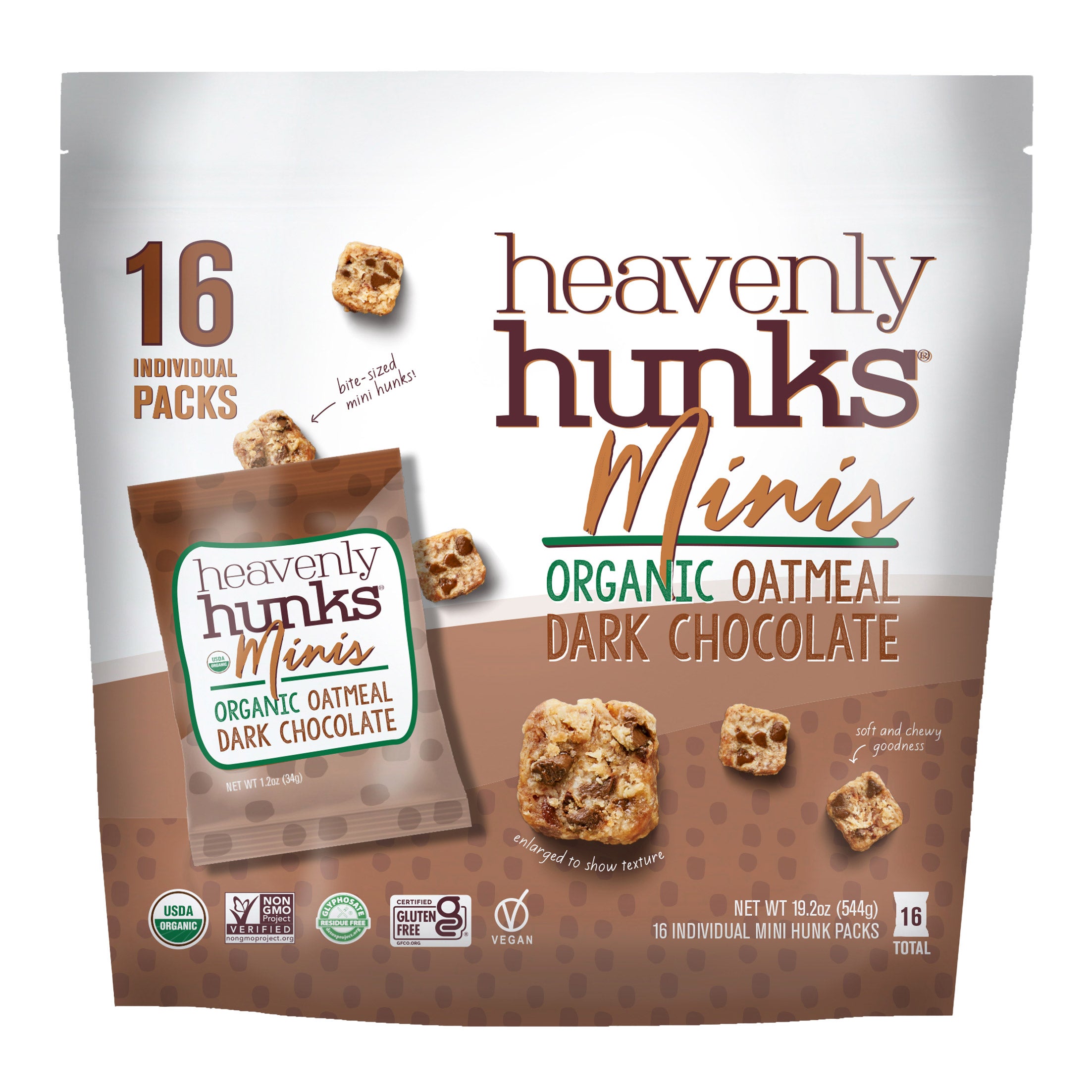 HEAVENLY HUNKS OATMEAL DARK CHOCOLATE 16/1.2 OZ