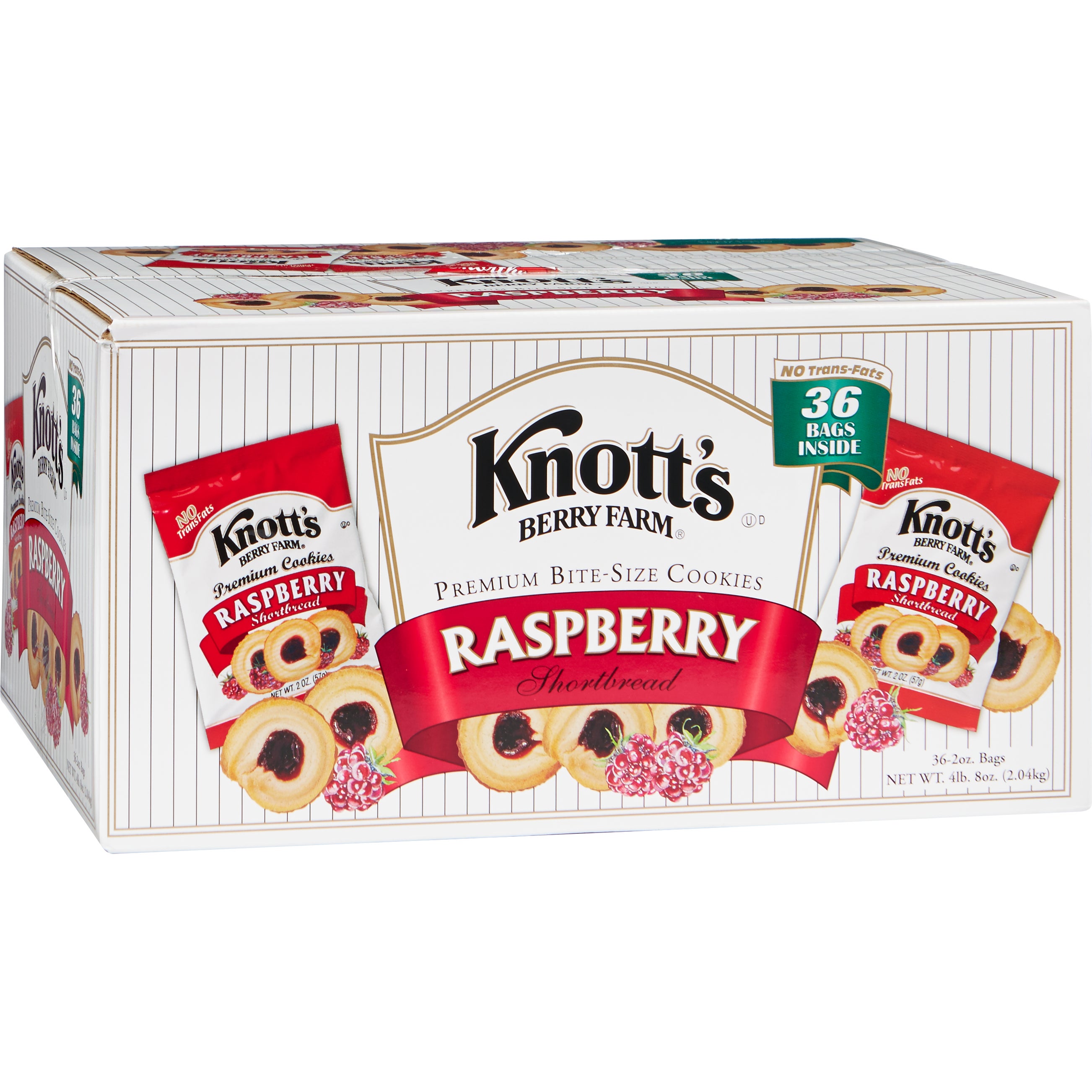 KNOTT'S BERRY FARM RASPBERRY SHORTBREAD 36 CT/2 OZ - Image 1