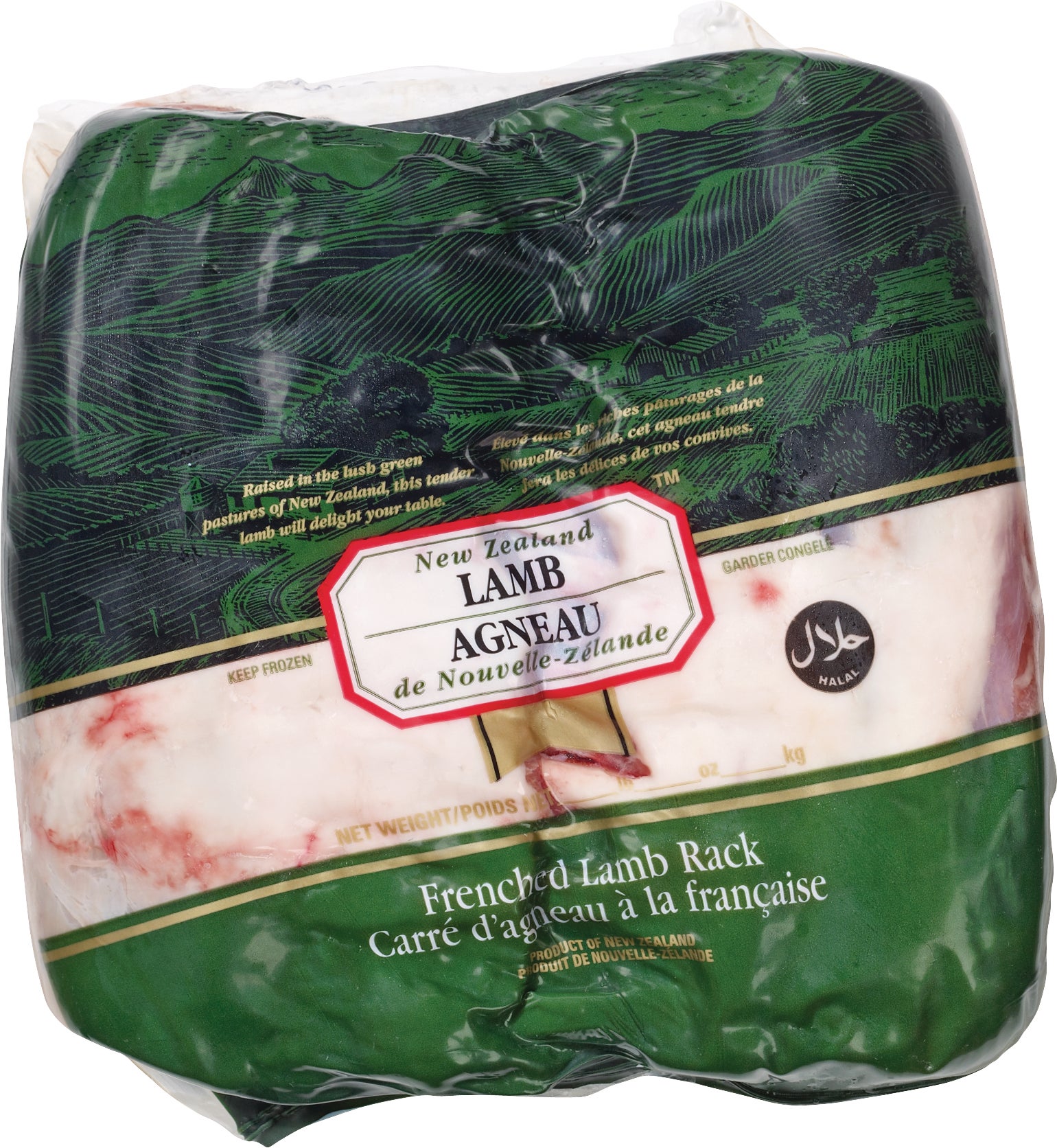 NEW ZEALAND LAMB FRENCHED RACK 18-20 OZ PER LB (AVG 19 LB)