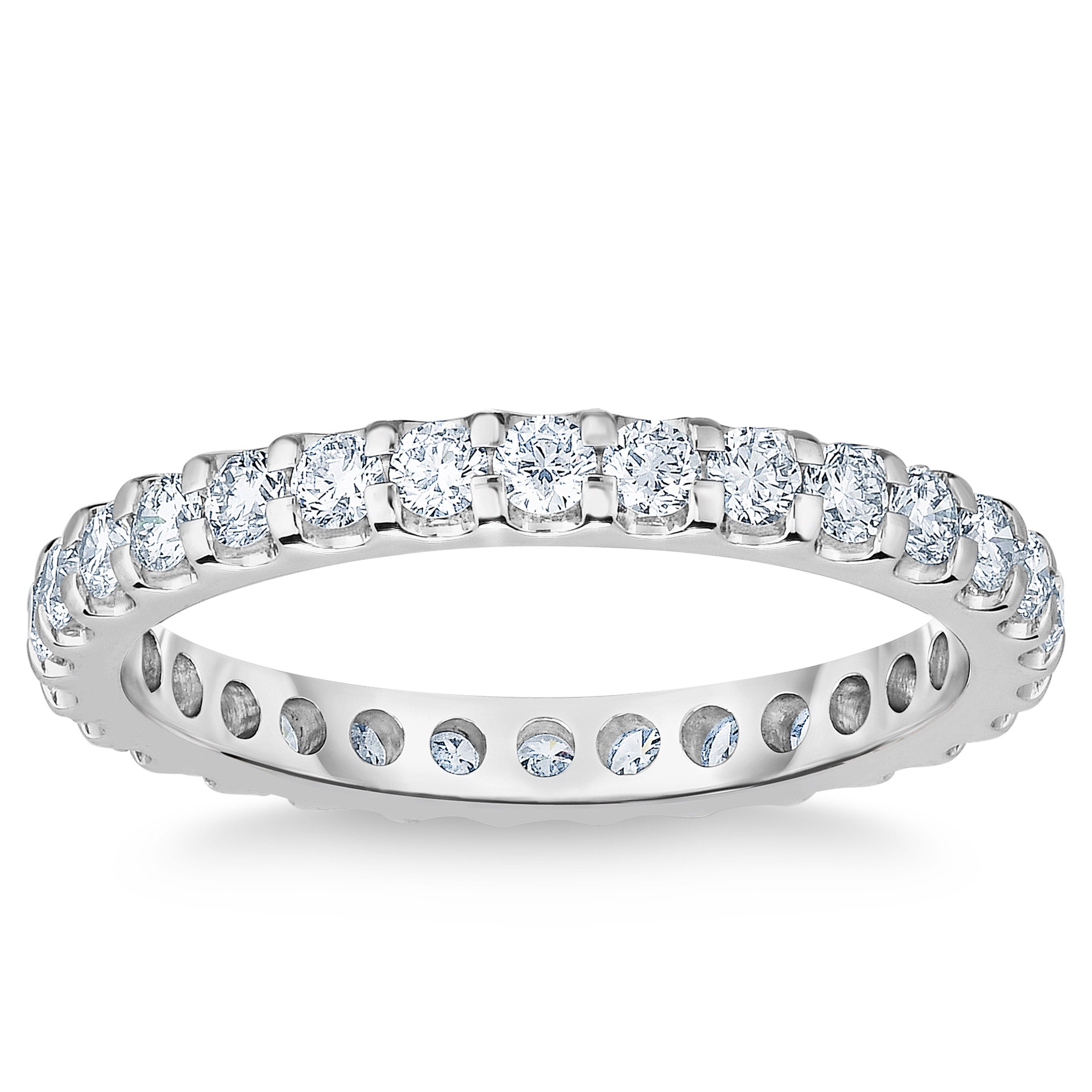 PLATINUM VS2 I 1.00CTW ROUND DIAMOND ETERNITY BAND SIZE 7 - Image 1