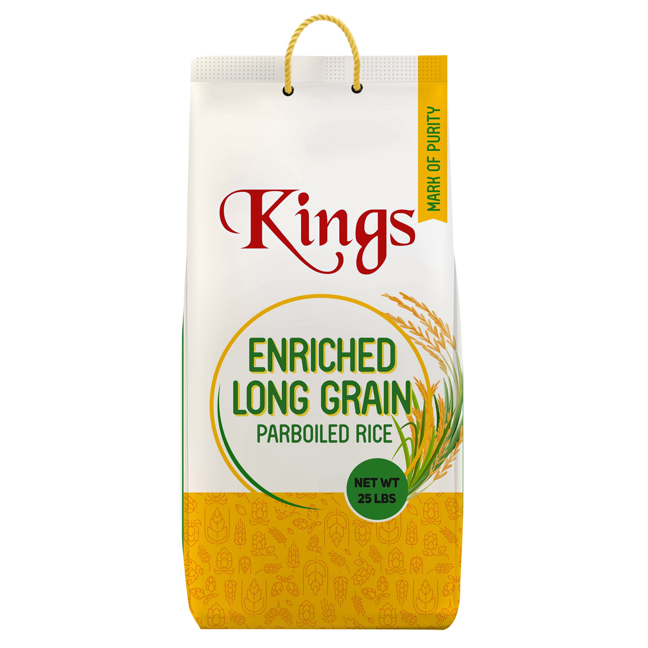 KINGS LG GRN PARBOILED RICE 25 LBS