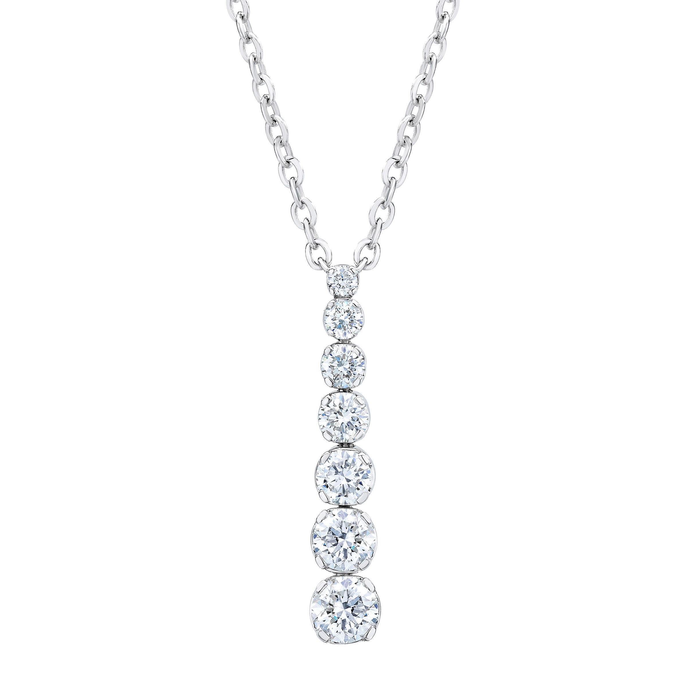 14KT WHITE GOLD VS2 I 1.00CTW ROUND DIAMOND PENDANT - Image 1