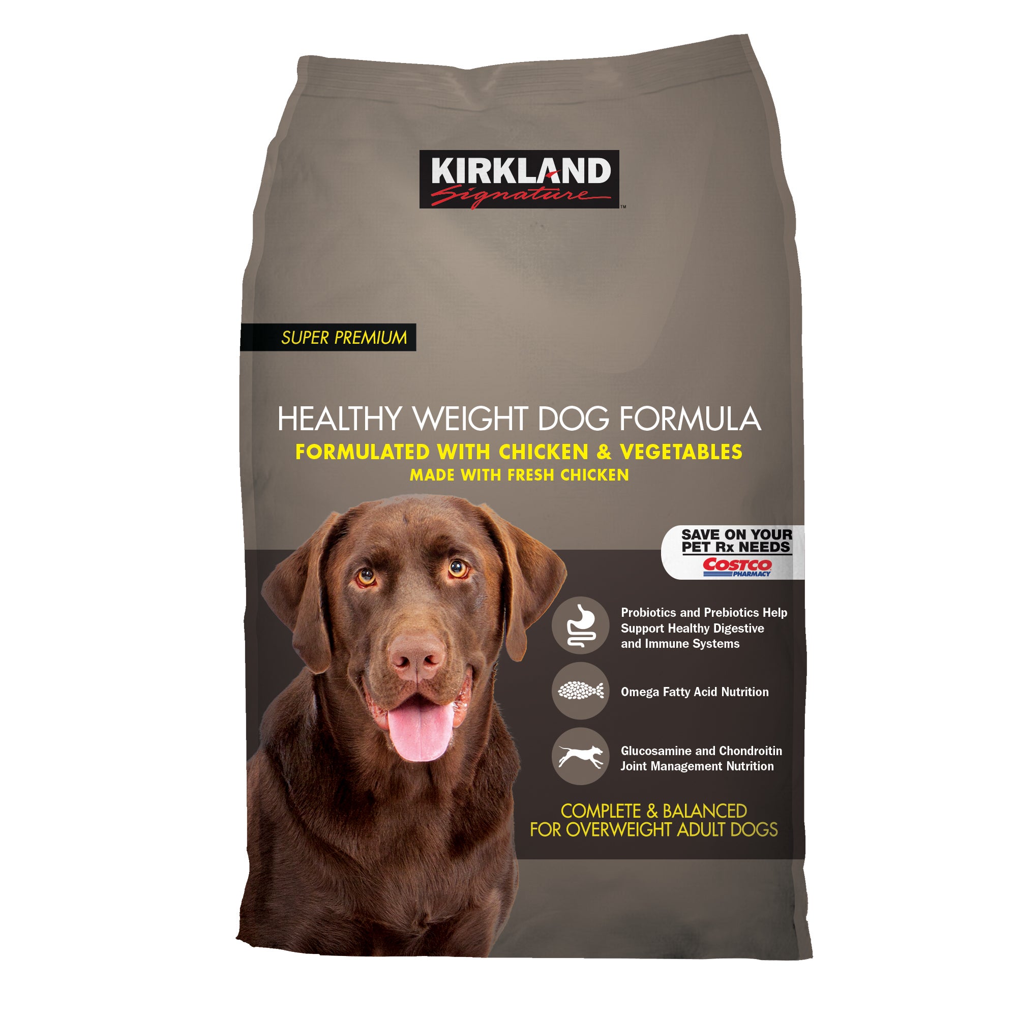 KIRKLAND SIGNATURE HEALTHY WEIGHT DOG FOOD 40 LB