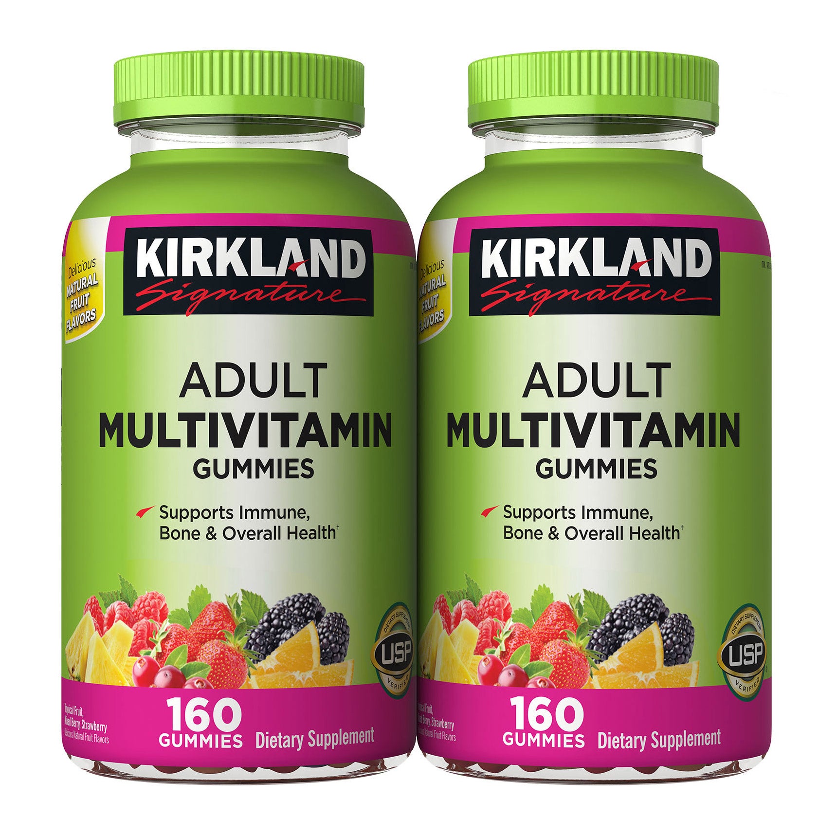 KIRKLAND SIGNATURE ADULT MULTI GUMMIES 2X160CT - Image 1