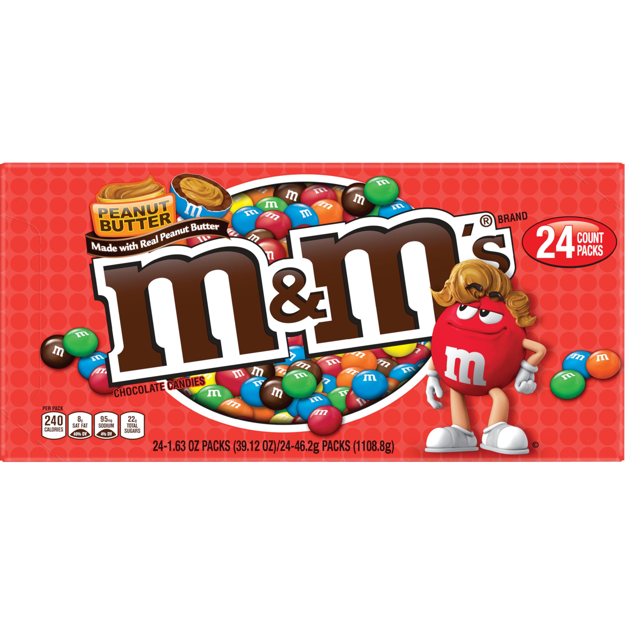 M&M'S PEANUT BUTTER 24 CT/1.63 OZ
