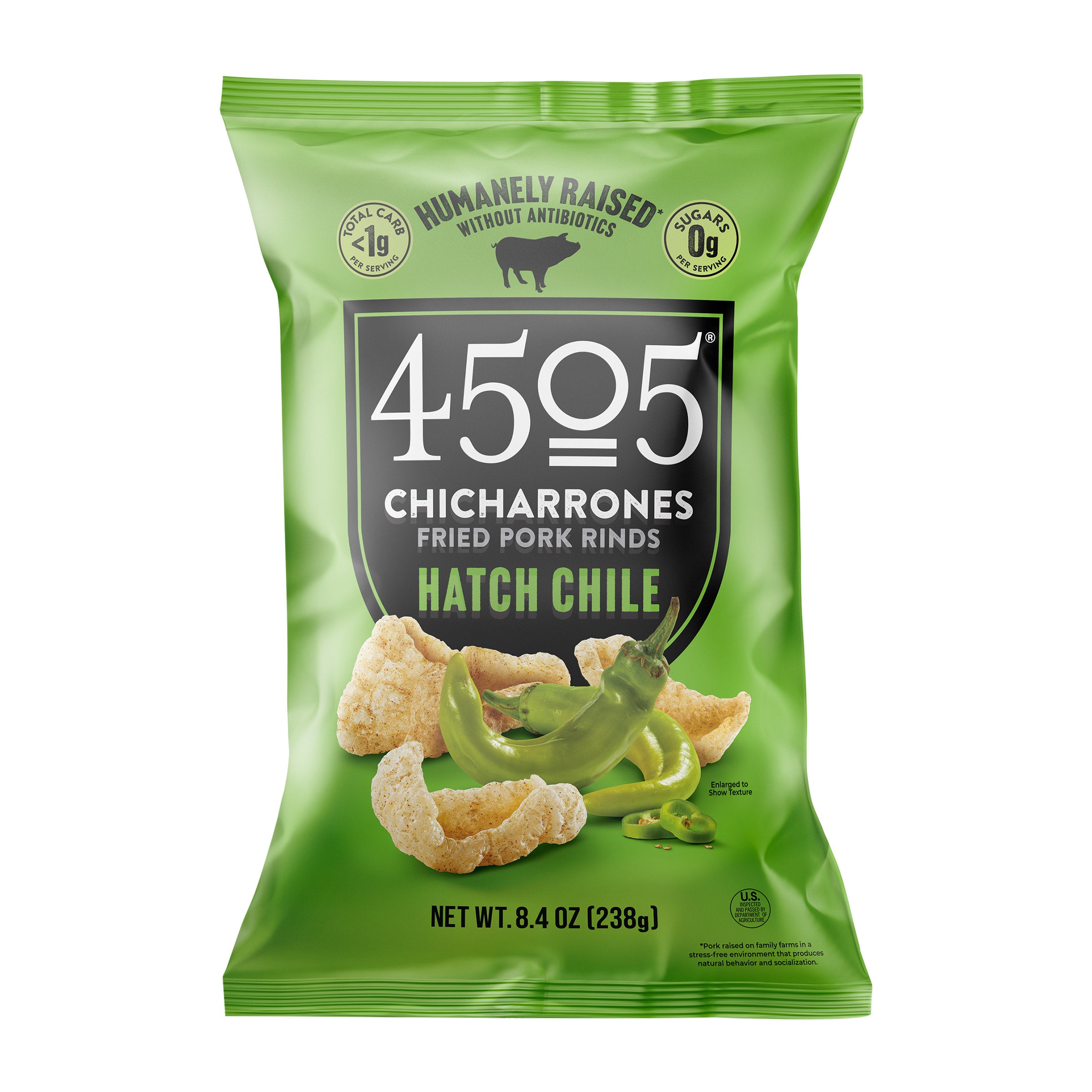 4505 HATCH CHILI CHICHARRONES 8.4OZ