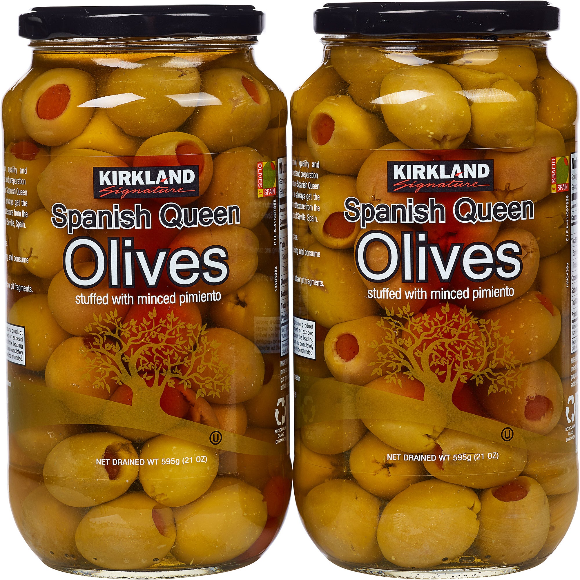 KIRKLAND SIGNATURE SPANISH QUEEN OLIVES 2/21 OZ - Image 1