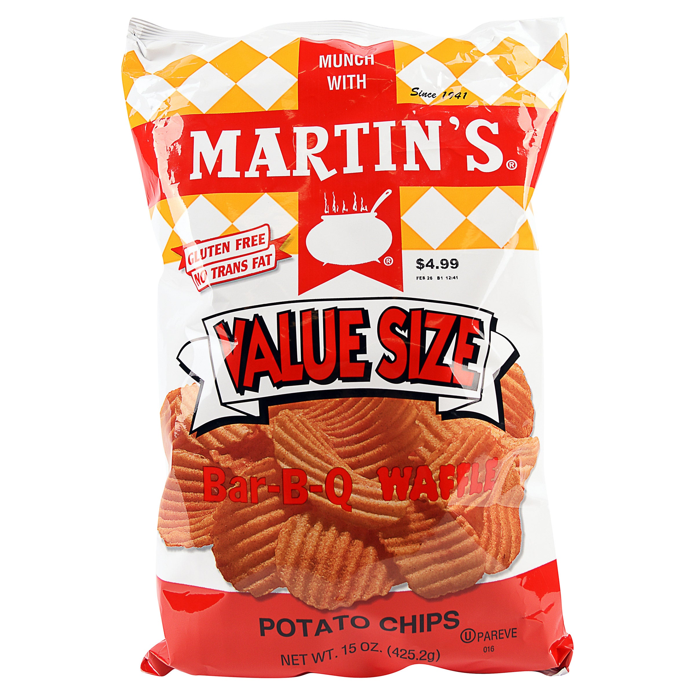 KITCH'N COOK'D MARTINS BBQ CHIPS 14 OZ (0.875 LBS)