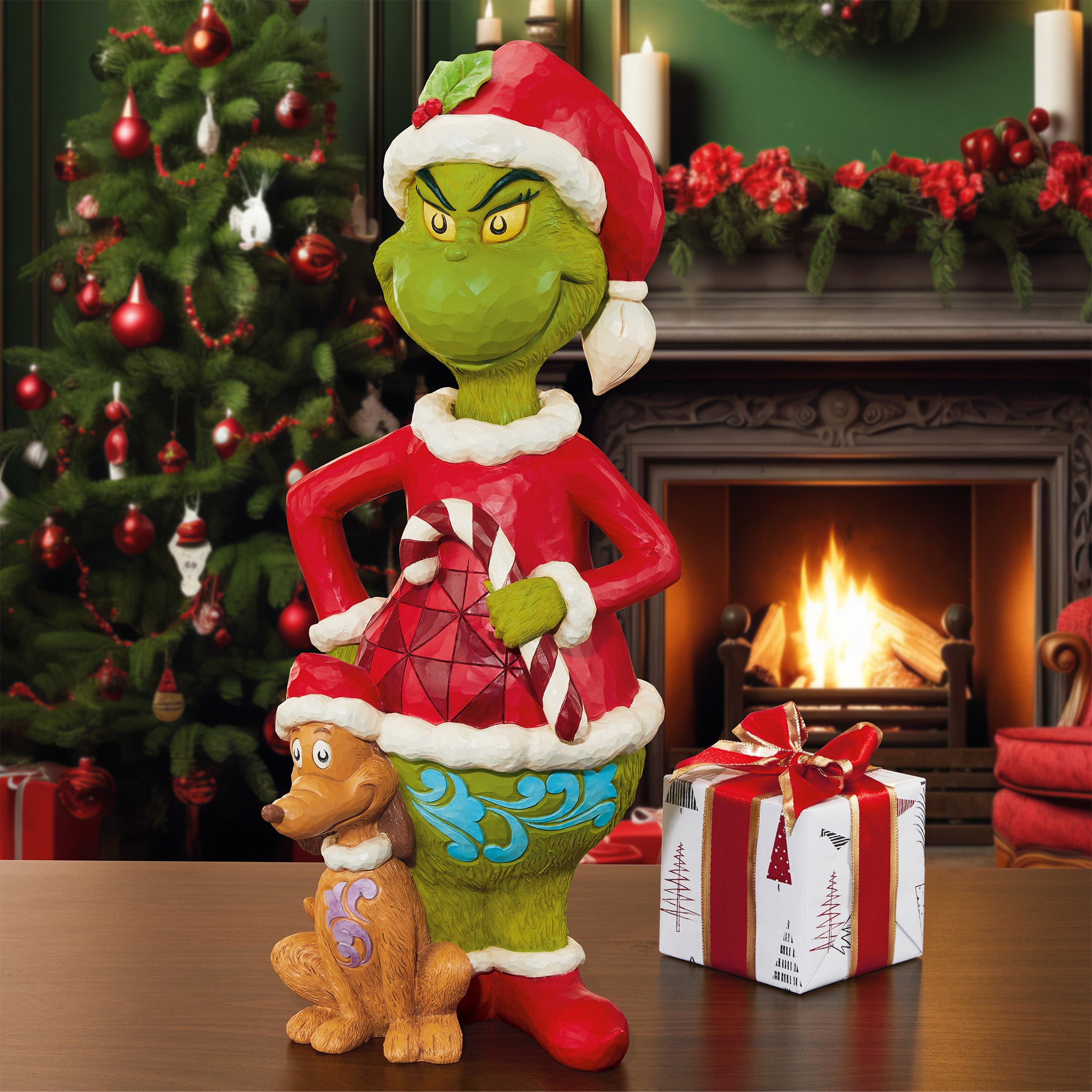 THE GRINCH WITH MAX STATUE BY JIM SHORE - Image 1