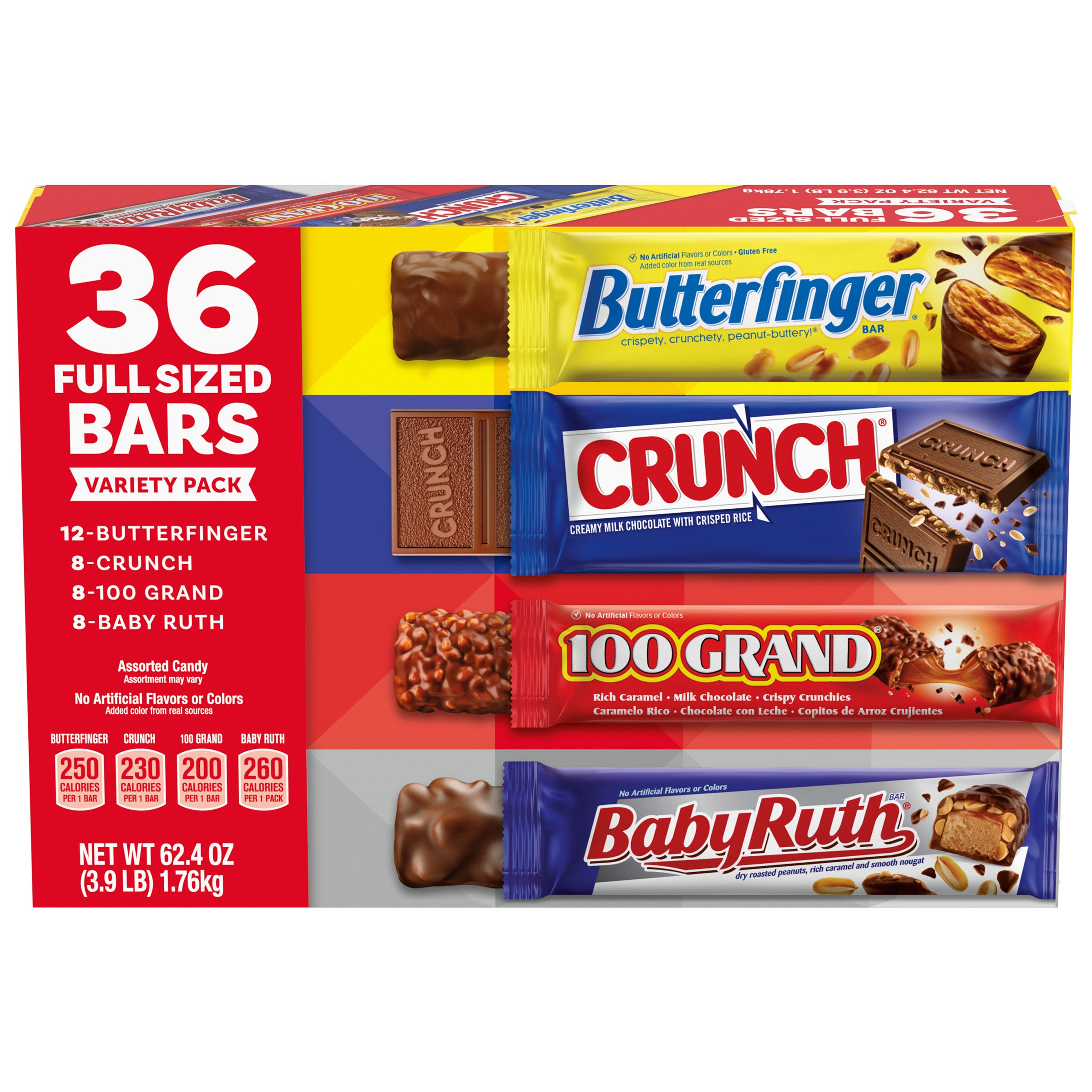 Full Sized Candy Bars Variety Pack, 36 CT