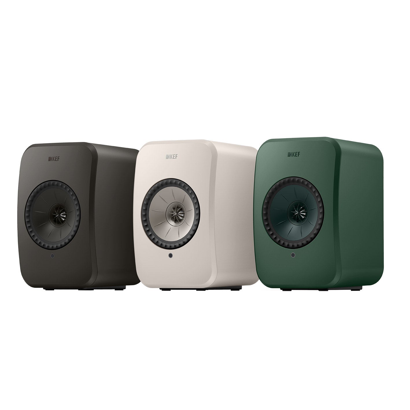 KEF LSX II LT WIRELESS BOOKSHELF SPEAKER PAIR - STONE WHITE