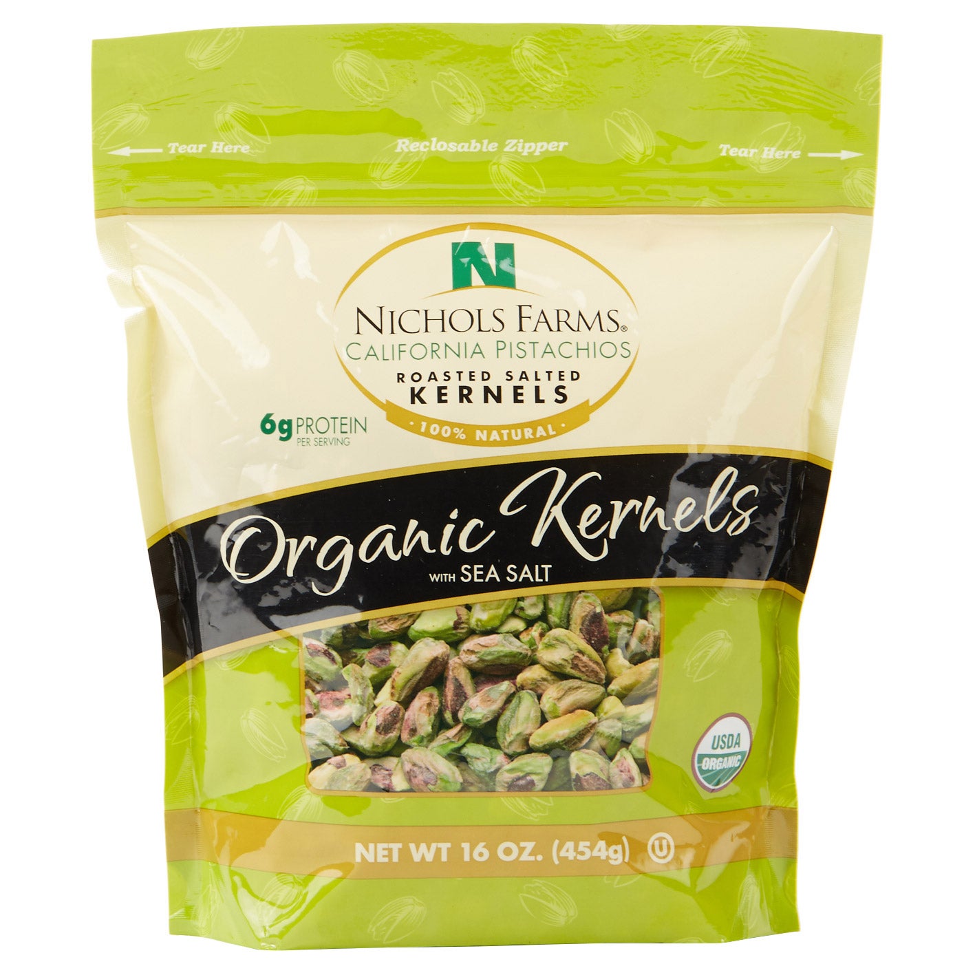 NICHOLS FARMS ORGANIC PISTACHIO KERNELS 16 OZ - Image 1