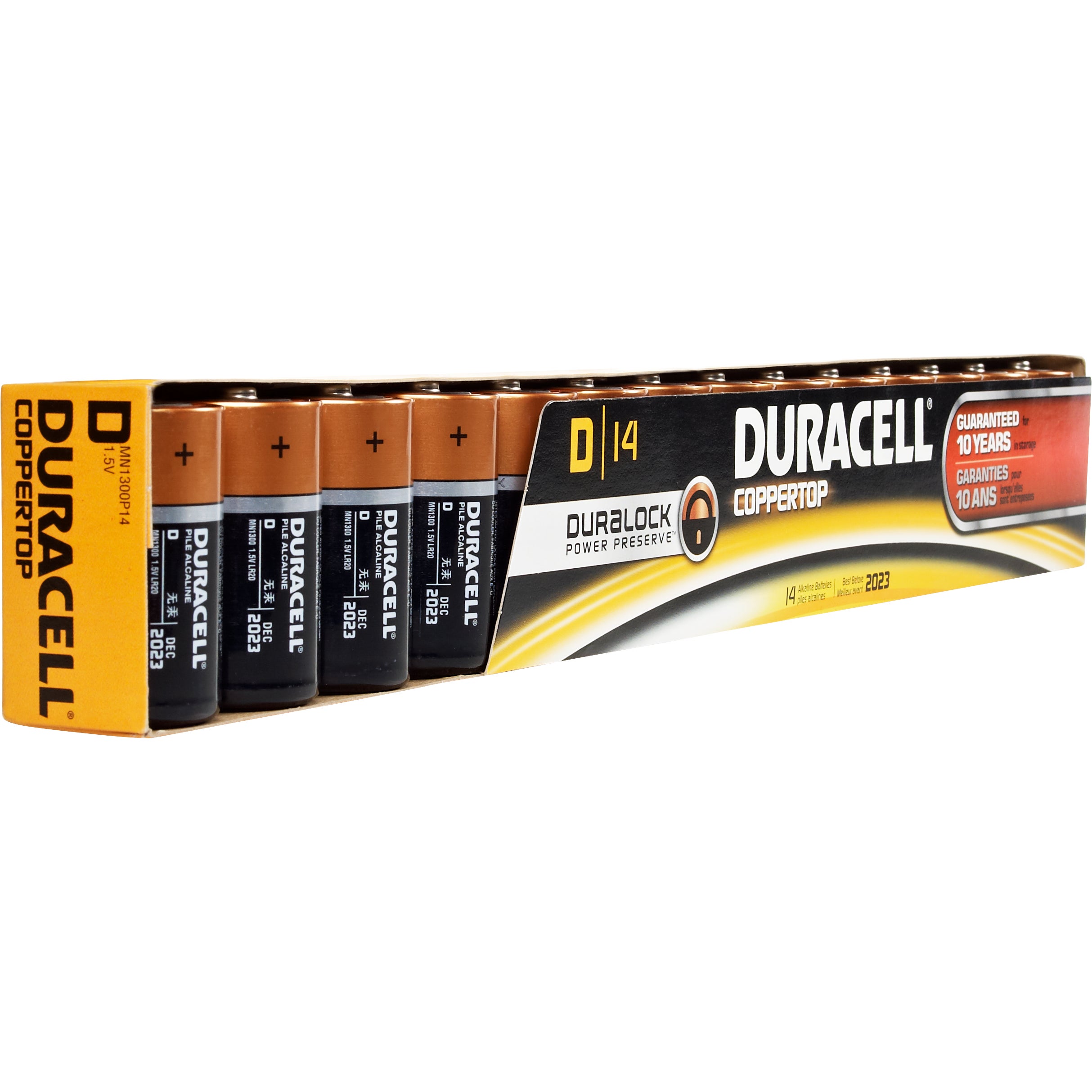 DURACELL COPPERTOP ALKALINE BATTERIES D 14 PACK