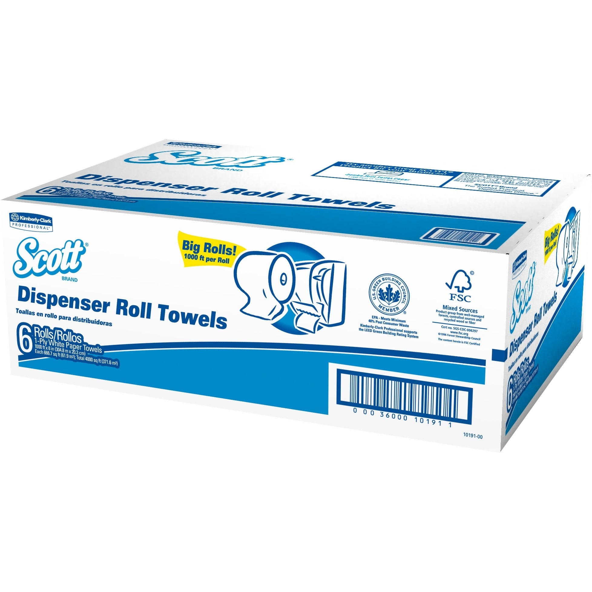 SCOTT DISPENSER ROLL TOWEL 6 COUNT