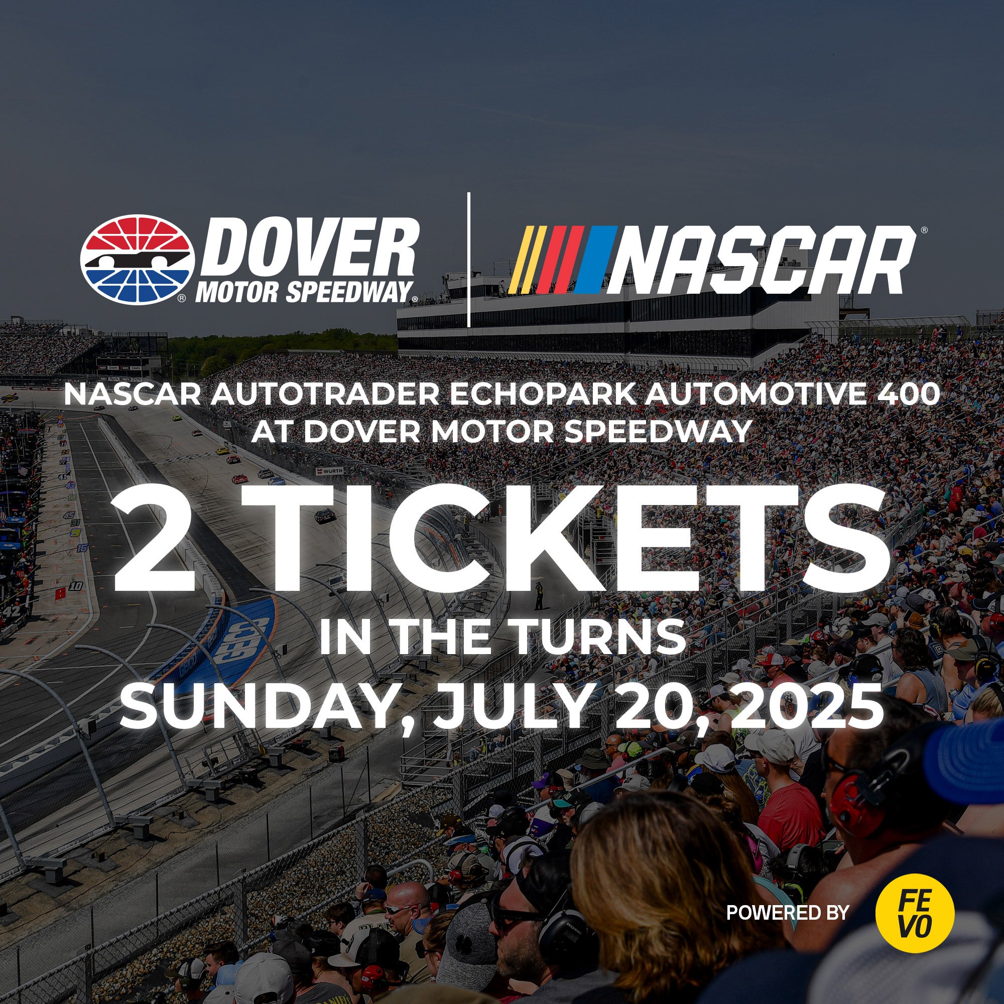 NASCAR DOVER SPEEDWAY 2 TICKETS ITEM IS NON-REFUNDABLE