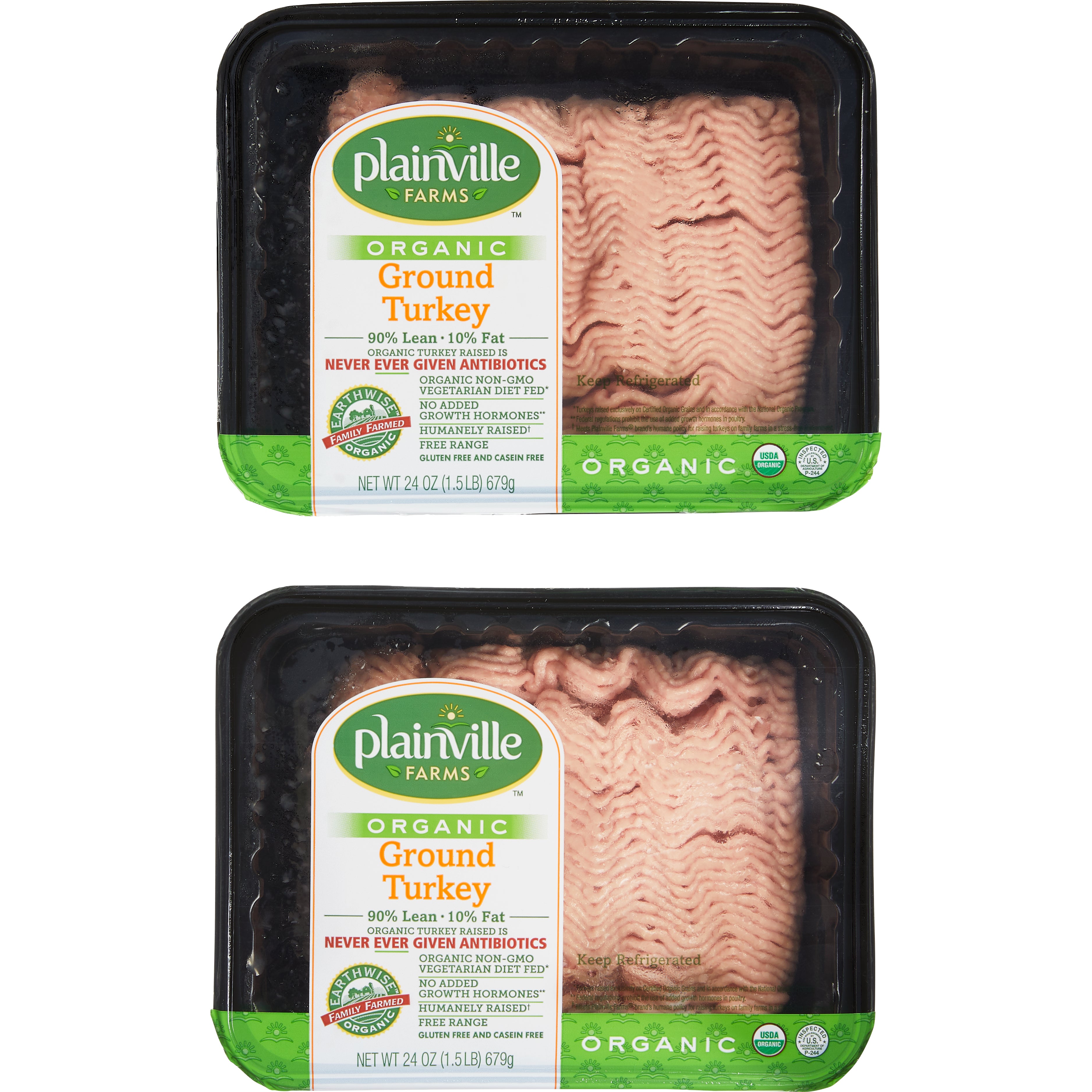 ORGANIC GROUND TURKEY 2 - 1.5LB UNITS 93% LEAN / 7% FAT - Image 1