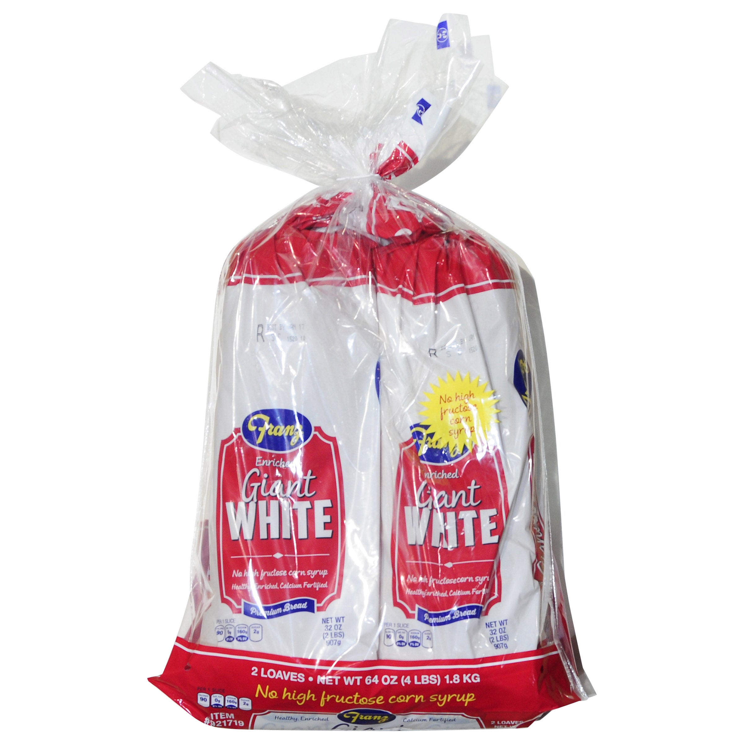 FRANZ GIANT WHITE BREAD 2/32 OZ