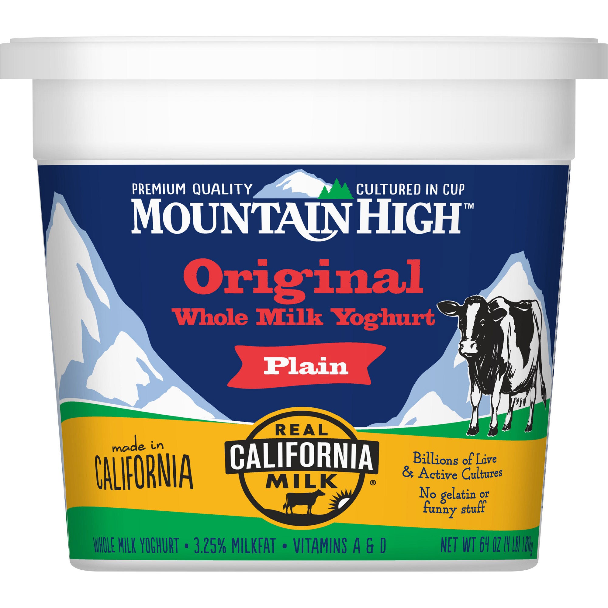 MOUNTAIN HIGH ORIGINAL PLAIN YOGHURT 4 LBS