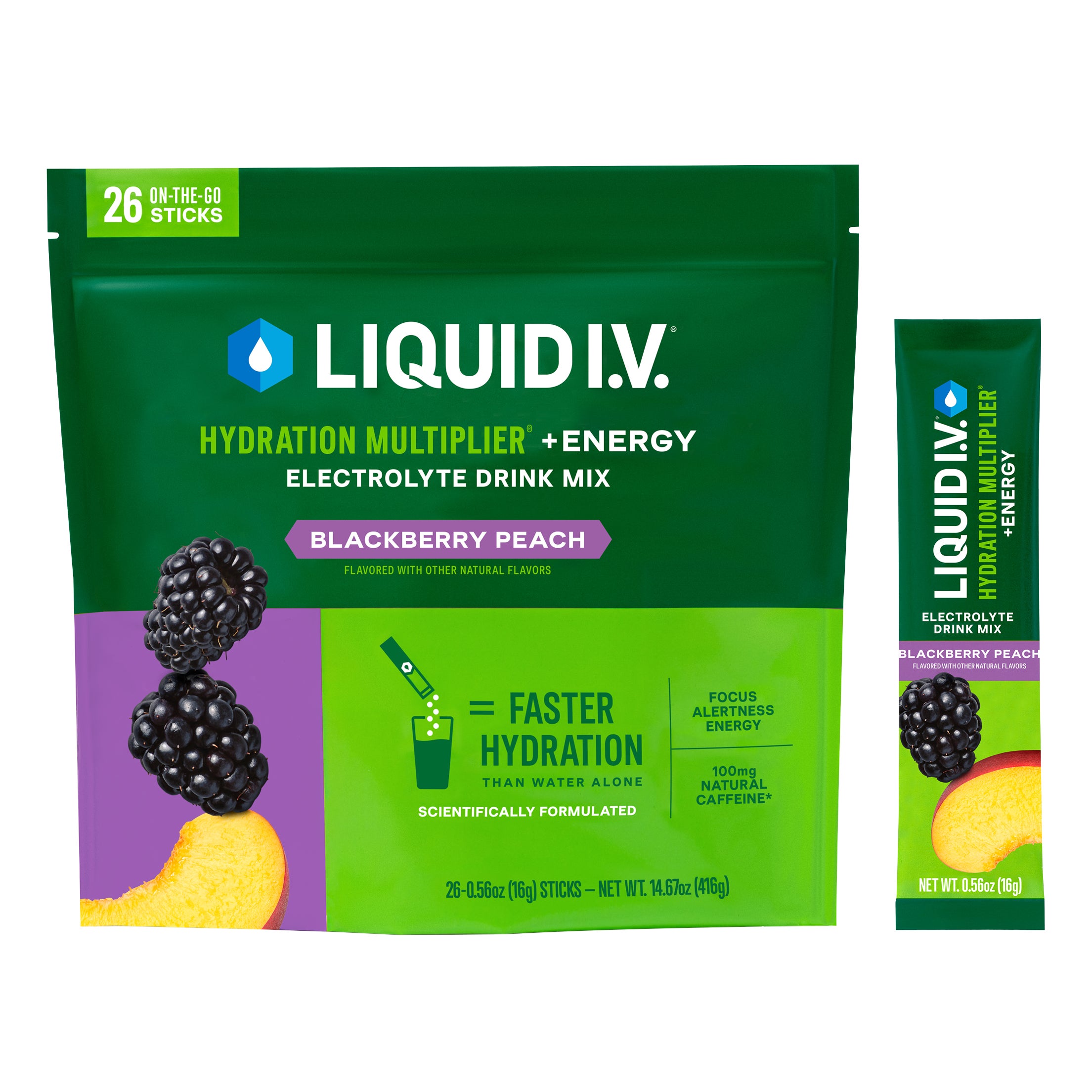 LIQUID I.V. HYDRATION PLUS ENERGY, 26 COUNT - Image 1