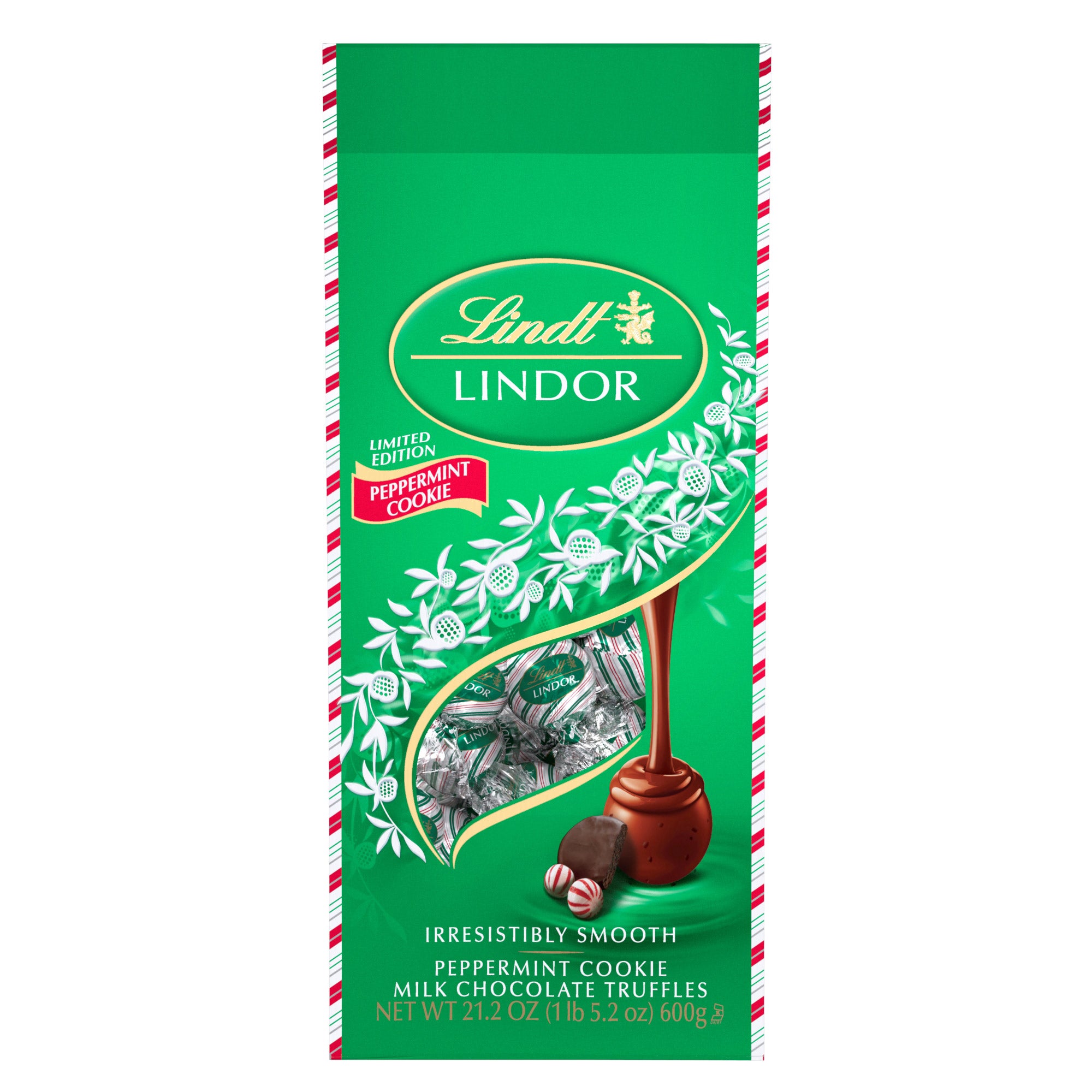 LINDT LINDOR PEPPERMINT COOKIE TRUFFLES 21.2 OZ