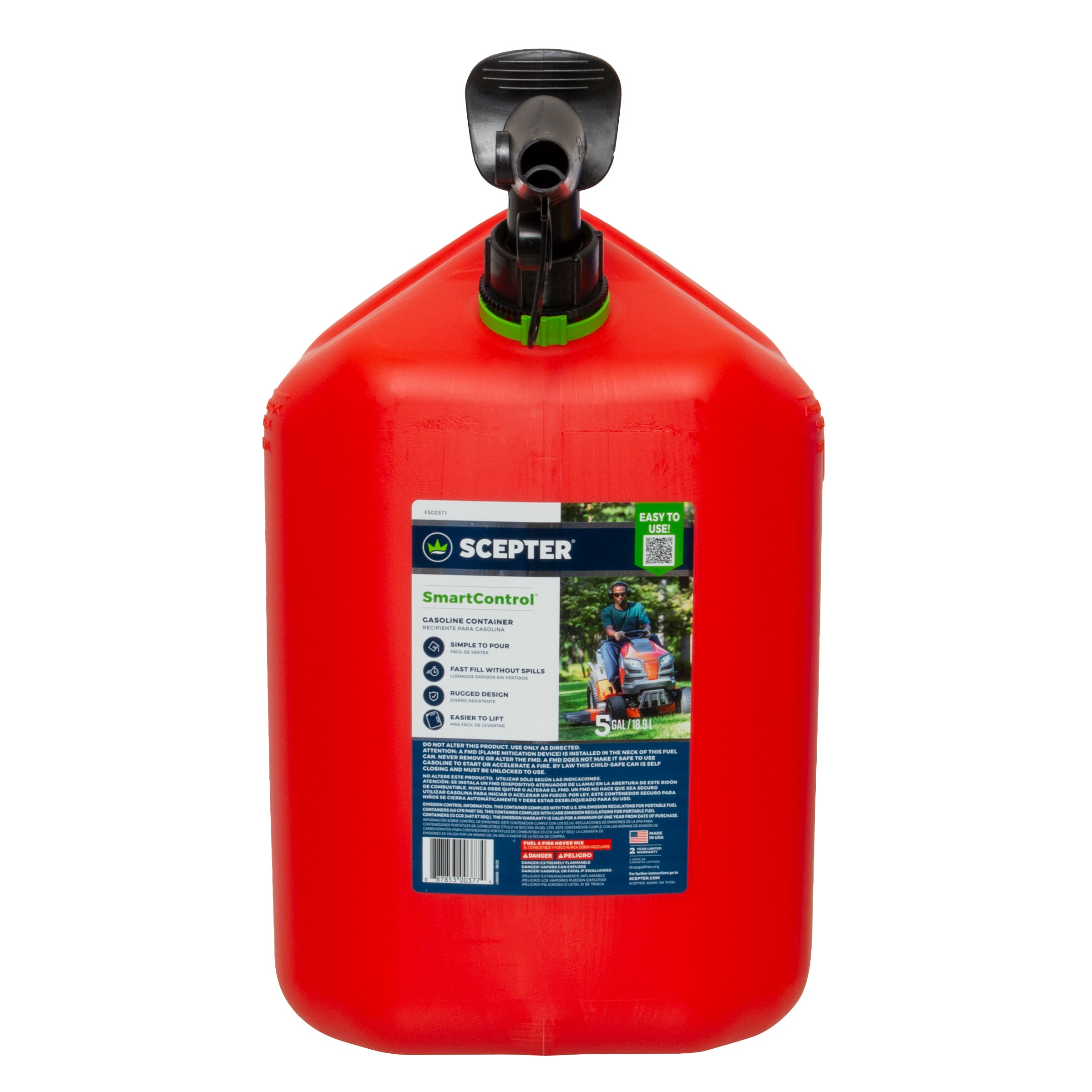 SCEPTER SMART CONTROL 5 GALLON GAS CAN - Image 1