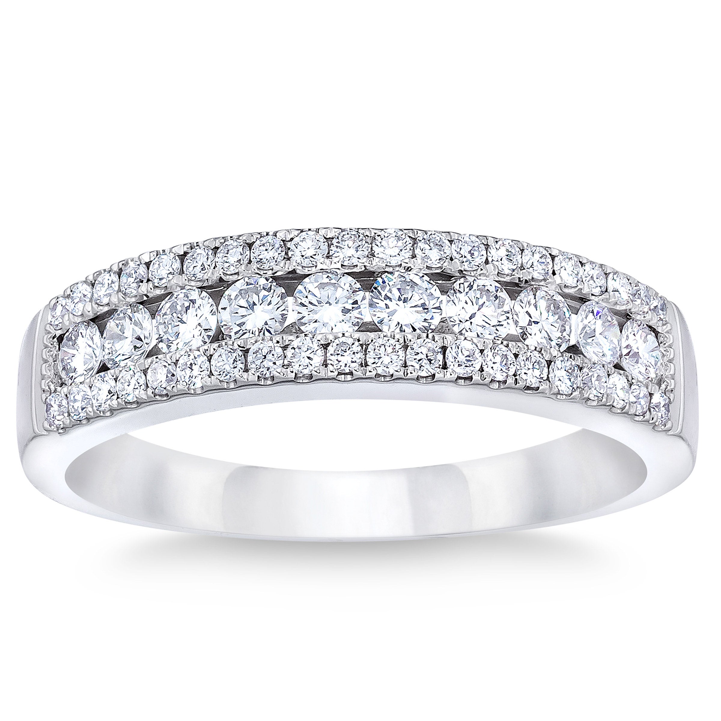14KT WHITE GOLD VS2 I 0.50CTW ROUND DIAMOND BAND