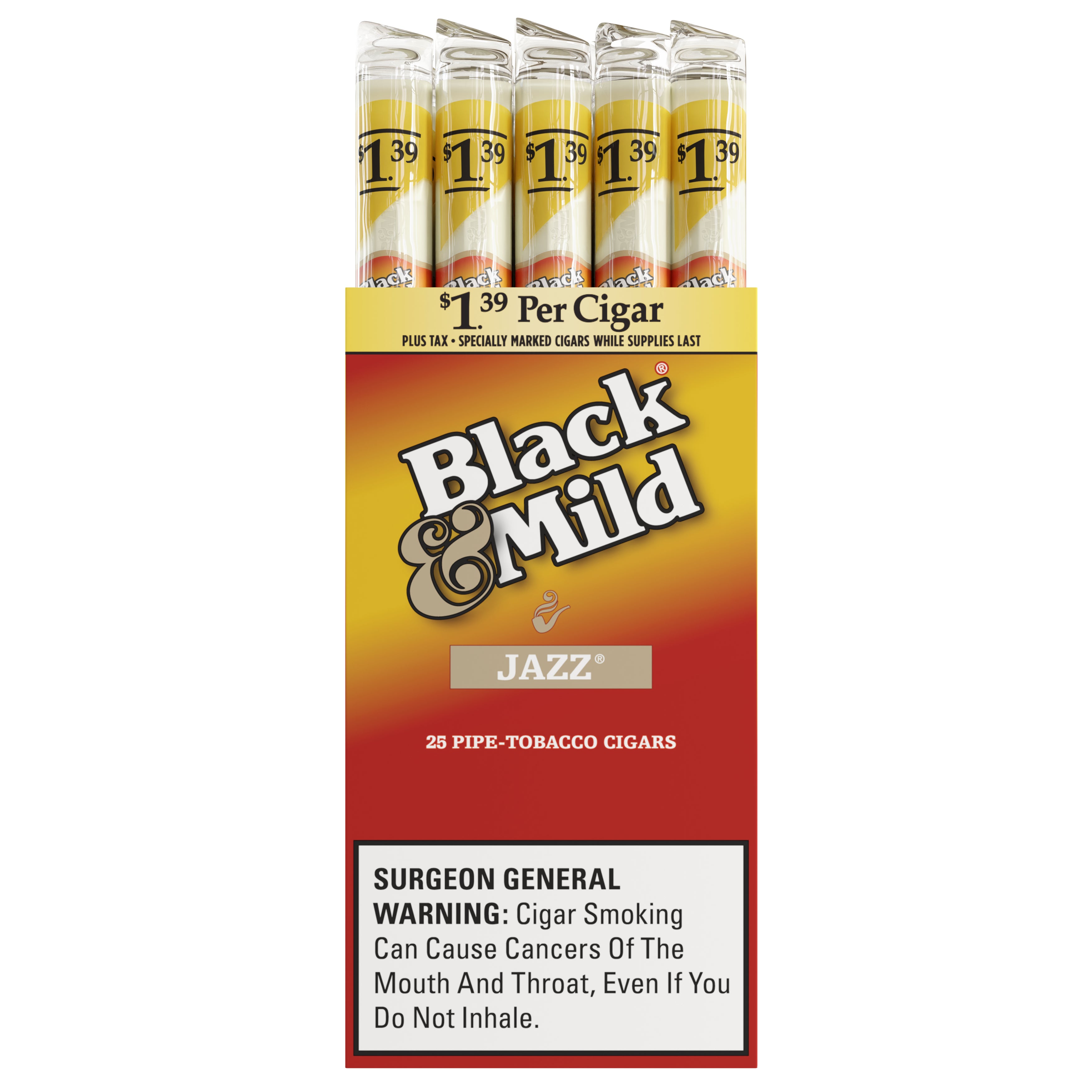 BLACK + MILD JAZZ PLASTIC TIP 25CT UPRIGHT PP $1.39 - Image 1