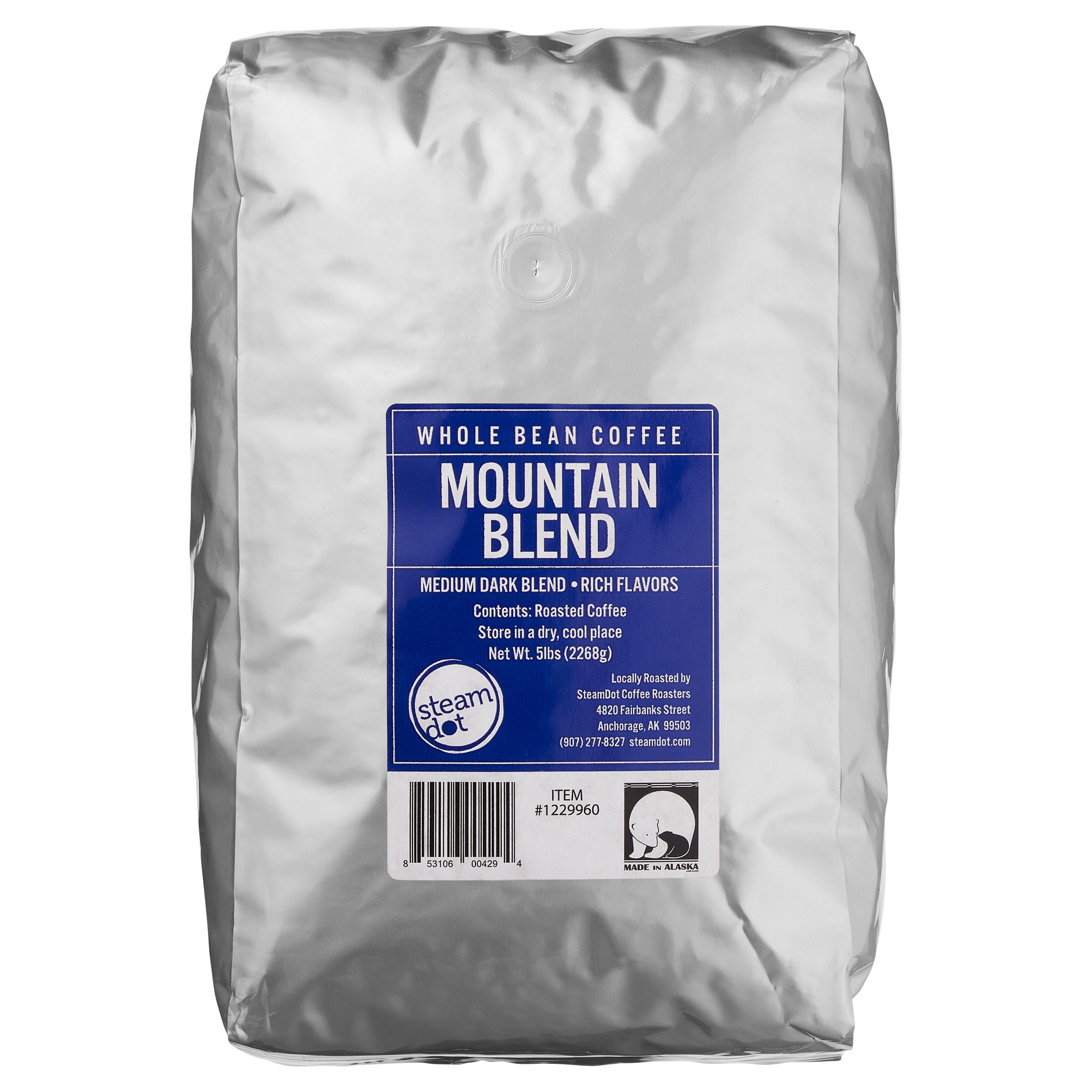STEAMDOT MOUNTAIN BLEND 5 LBS WHOLE BEAN
