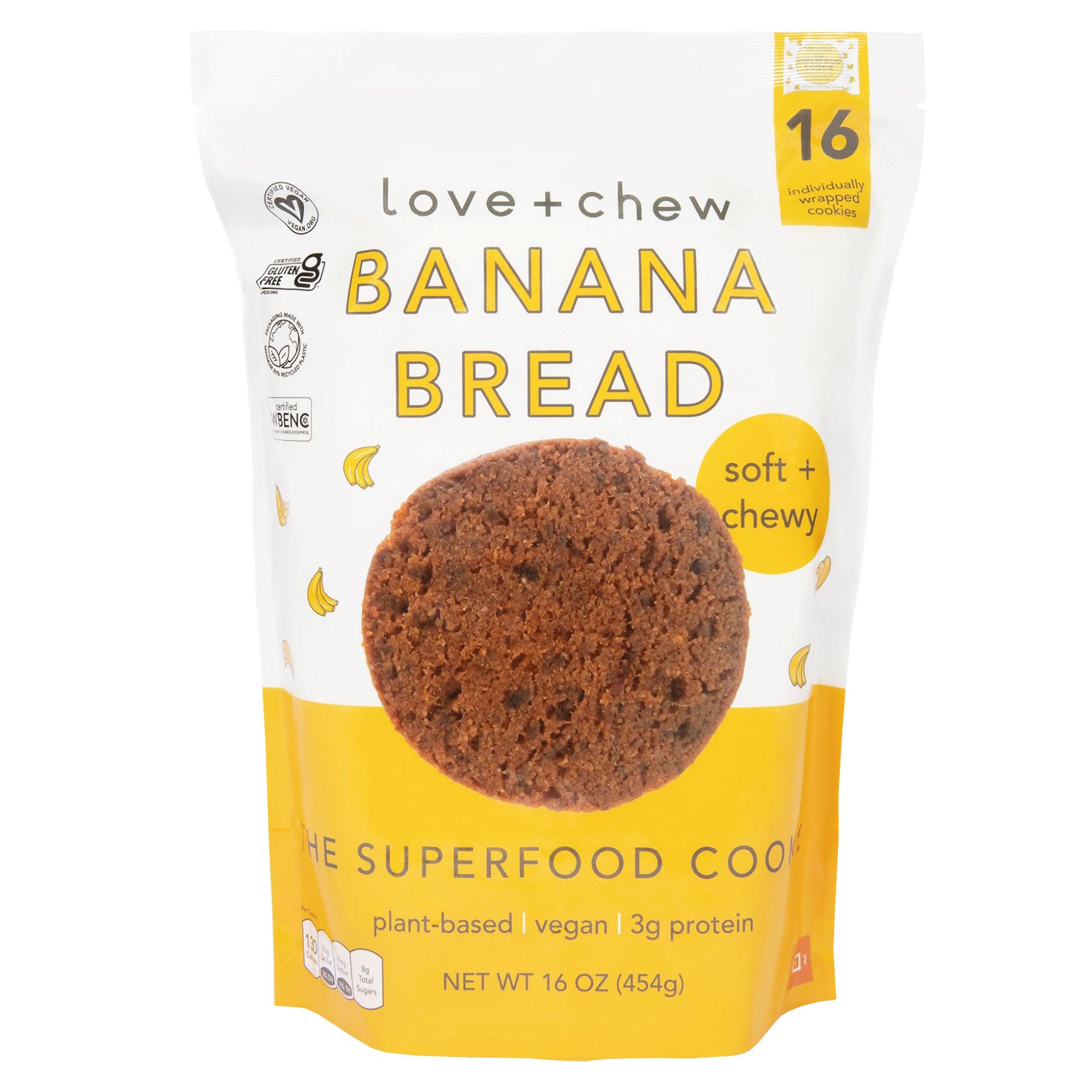 LOVE + CHEW BANANA BREAD COOKIES 16 COUNT