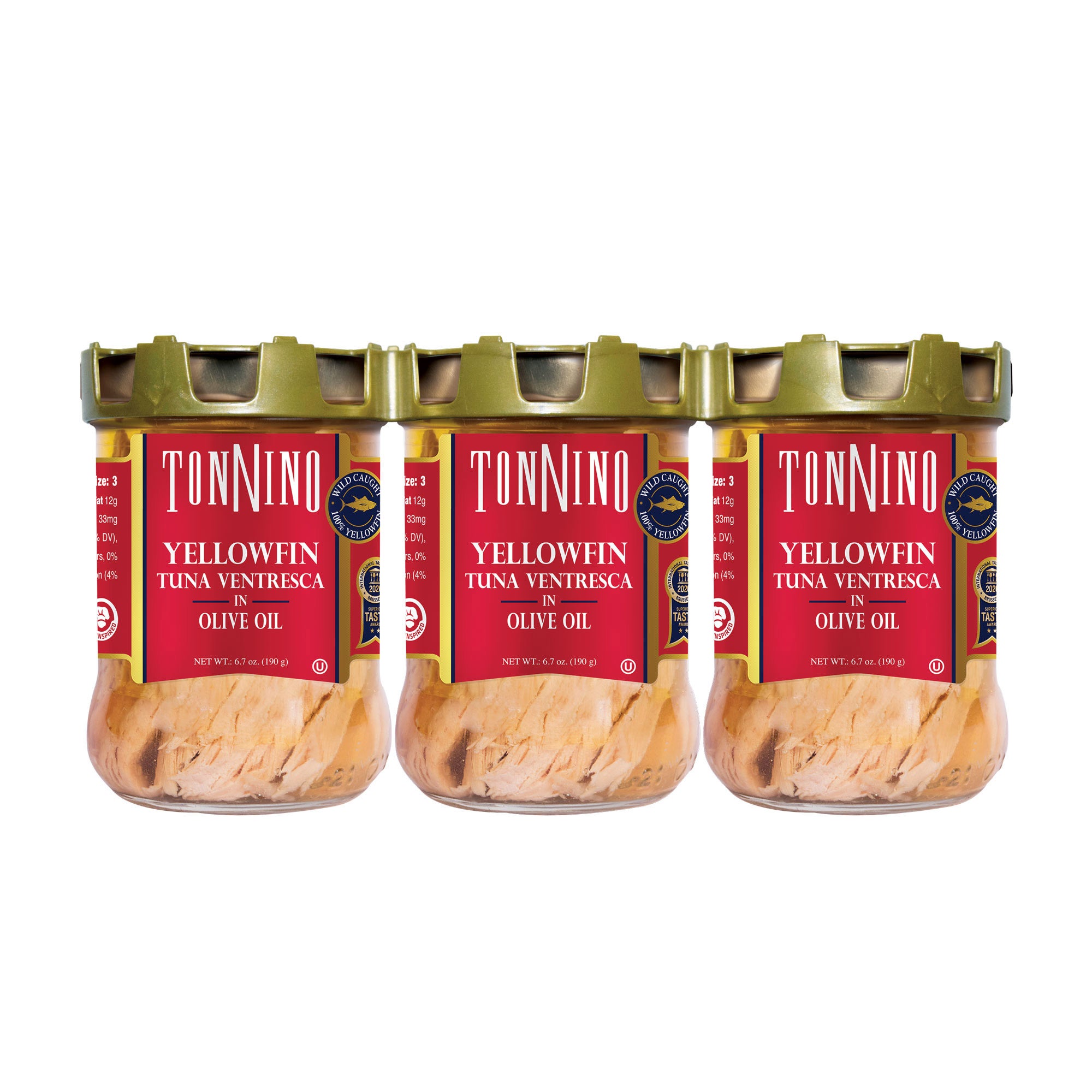 TONNINO VENTRESCA TUNA IN OLIVE OIL 3 COUNT 6.7 OUNCE EACH