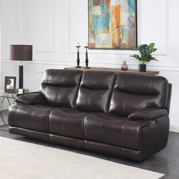 SIMON LI RIDGEWIN LEATHER POWER RECLINING SOFA