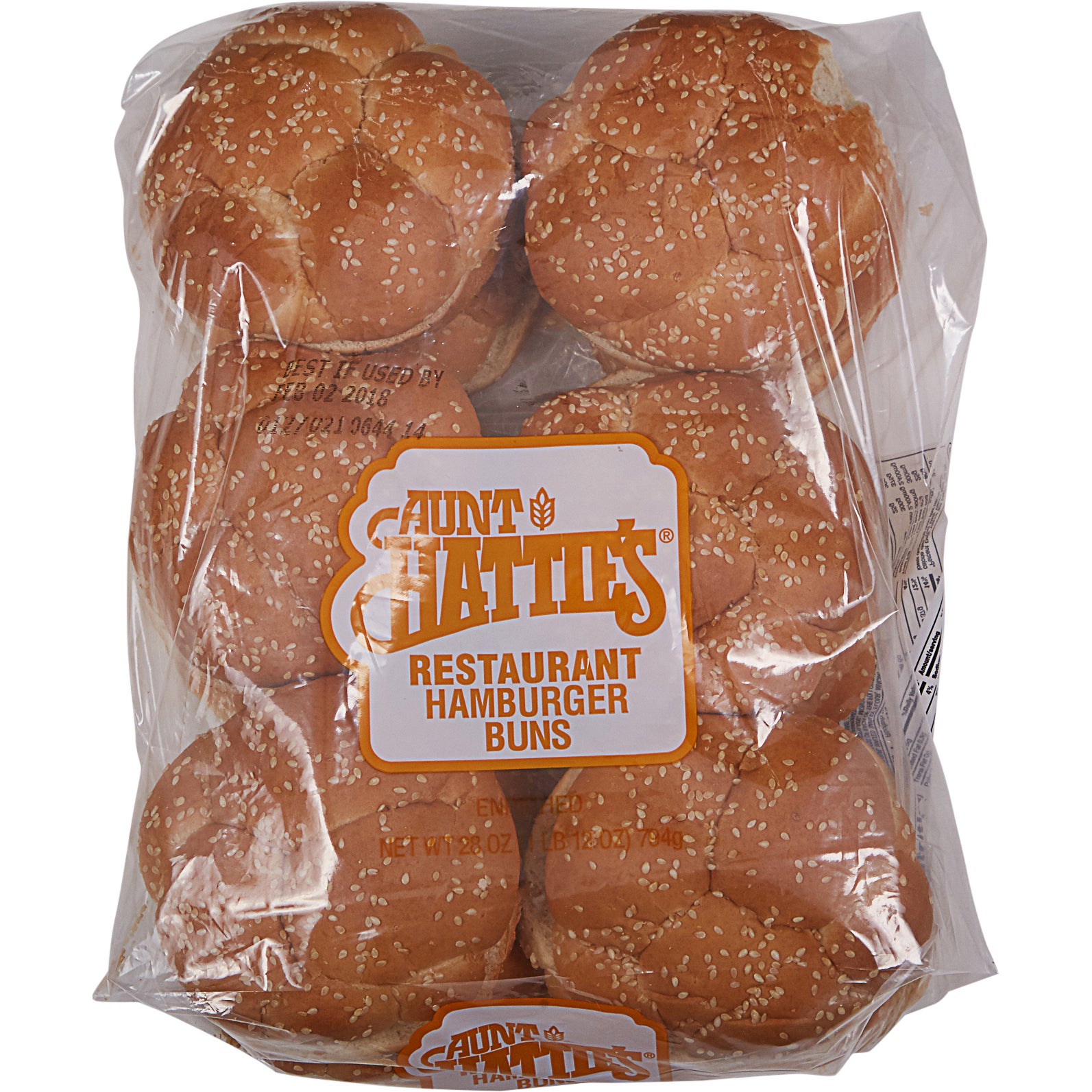 AUNT HATTIE'S RESTAURANT HAMBURGER BUNS 12 CT