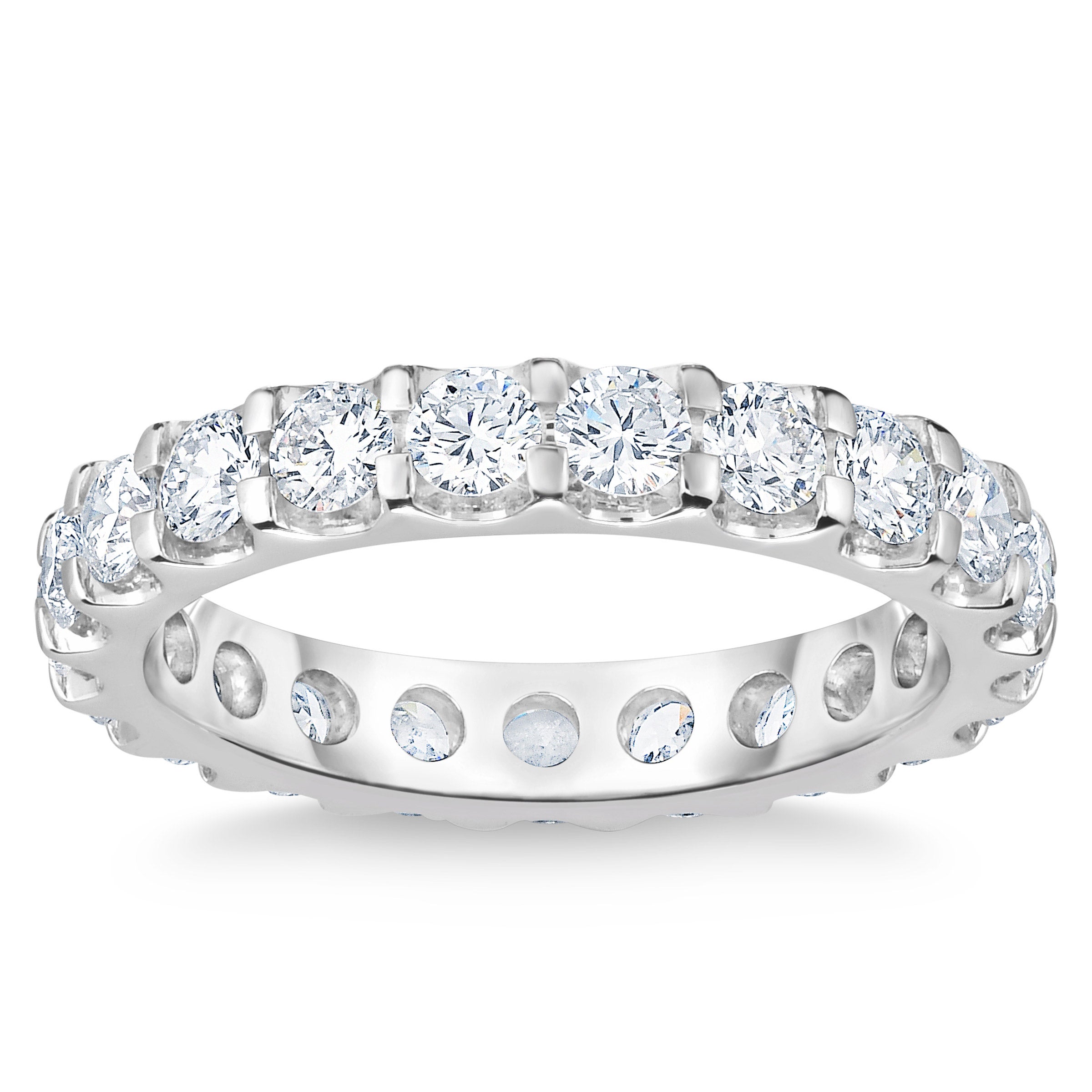 PLATINUM VS2 I 2.00CTW ROUND DIAMOND ETERNITY BAND SIZE 6 - Image 1