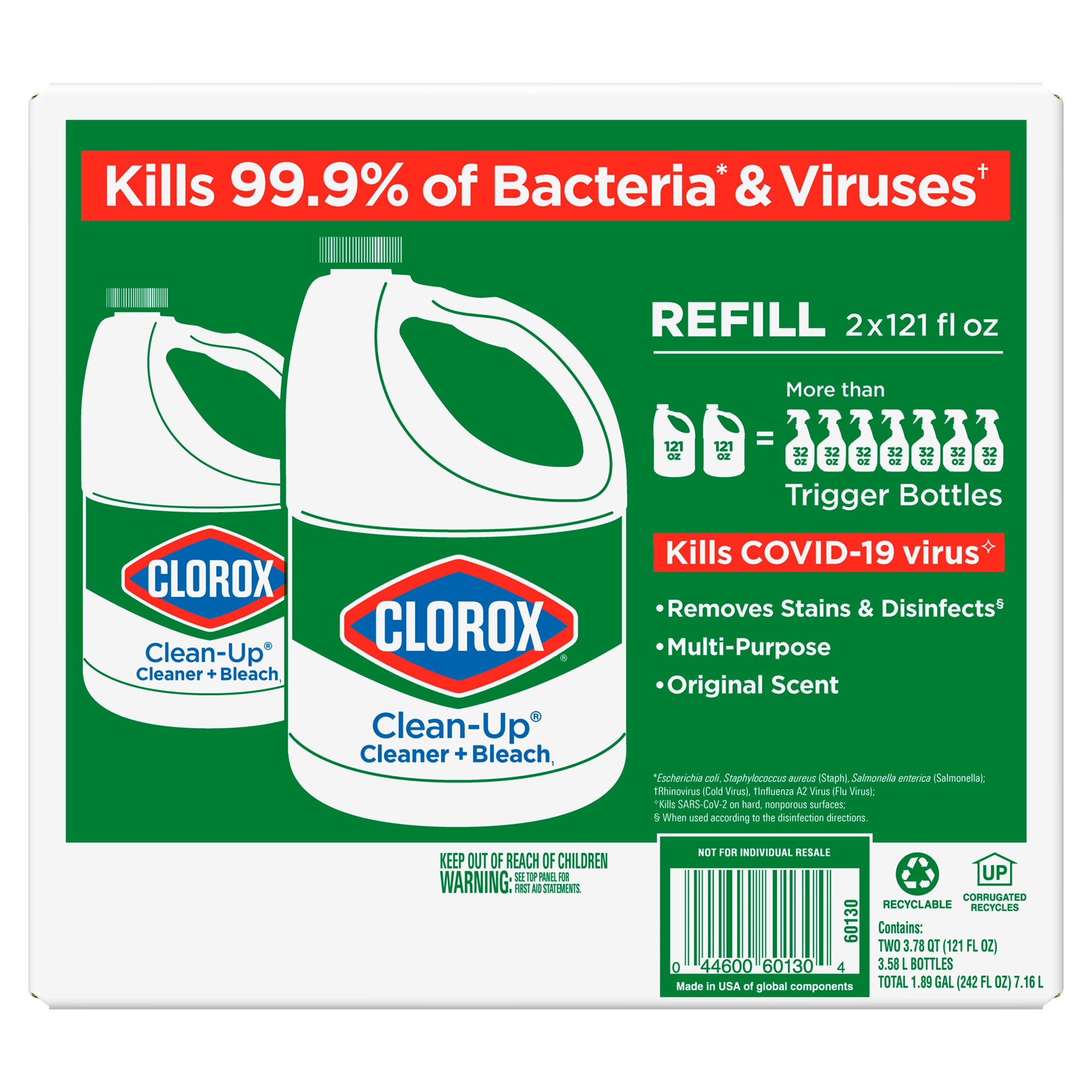 CLOROX CLEAN UP REFILLS 2/121 OZ - Image 1