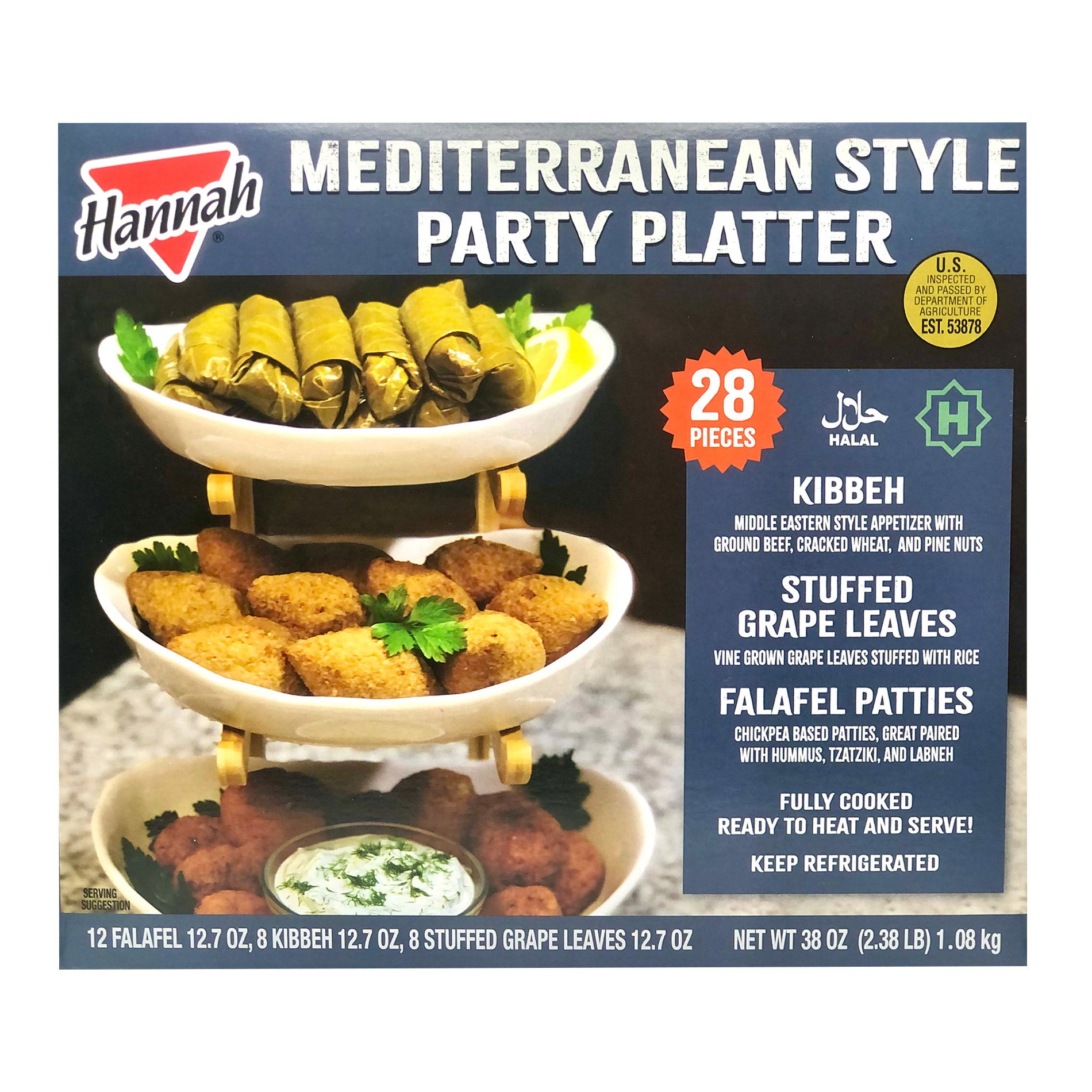 HANNAH MEDITERRANEAN PLATTER 38 OZ (2.37 LBS)