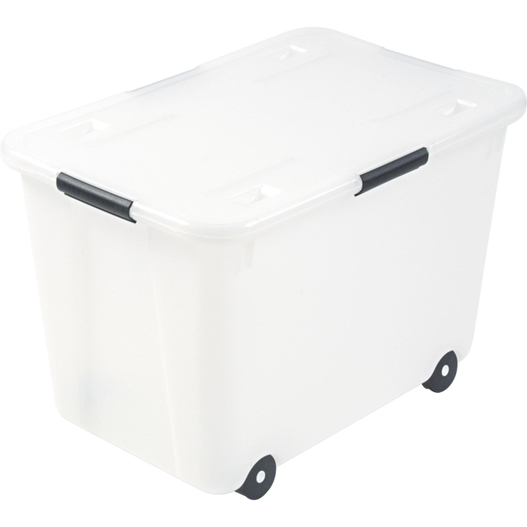 ADVANTUS STORAGE BOX ROLLING 15 GALLON AVT34009 CLEAR - Image 1