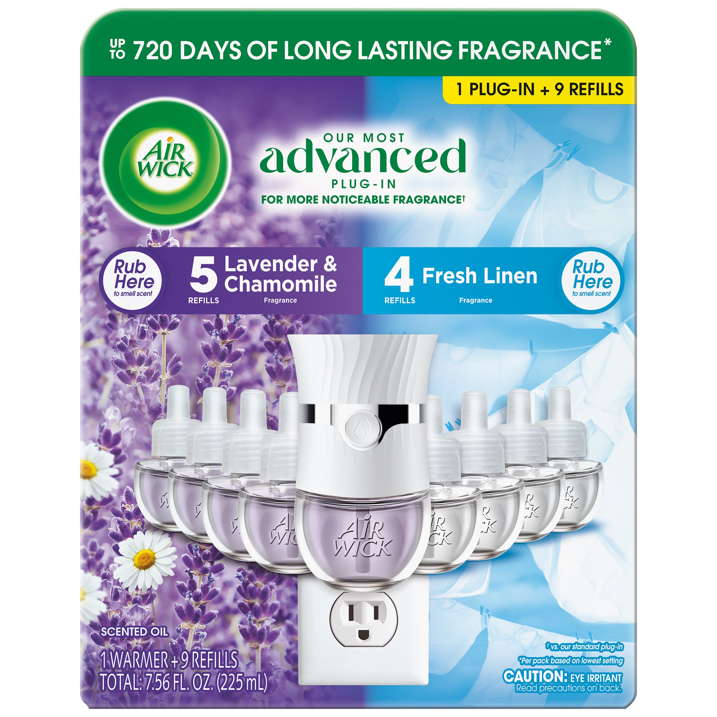 AIRWICK SCENTED OILS 1 WARMER + 9 REFILLS - Image 1