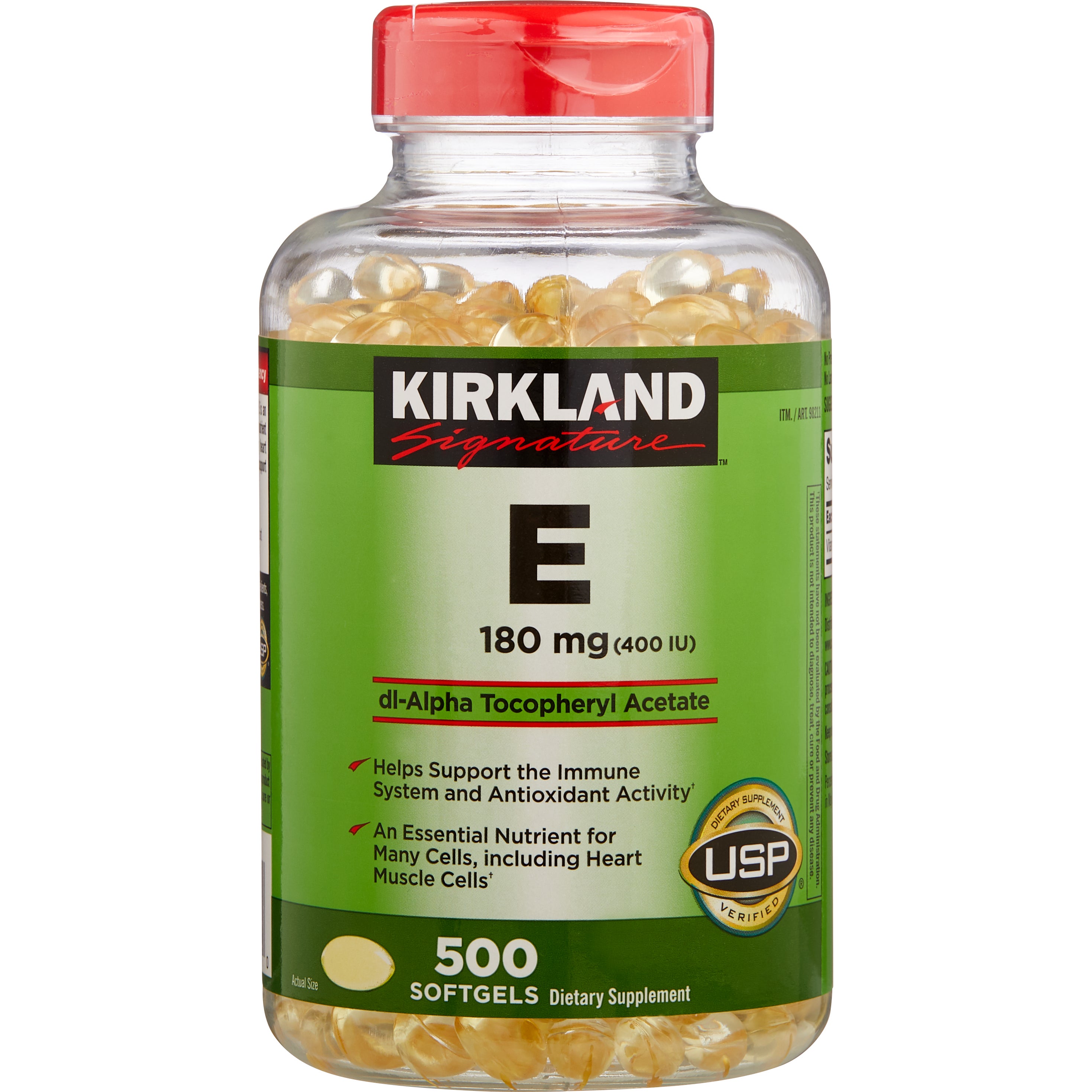 KIRKLAND SIGNATURE VITAMIN E 180MG 500 COUNT - Image 1