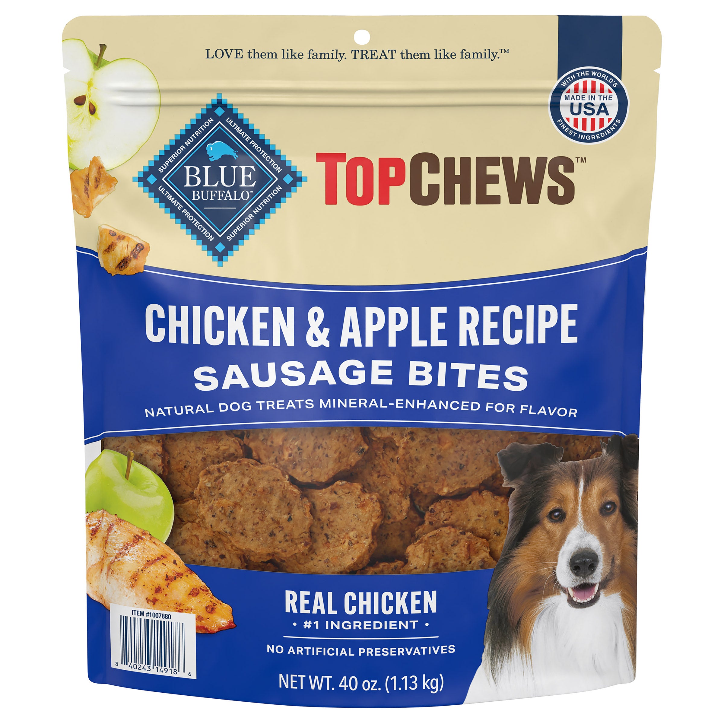 TOP CHEWS CHICKEN & APPLE RECIPE 40 OZ (2.5 LBS)